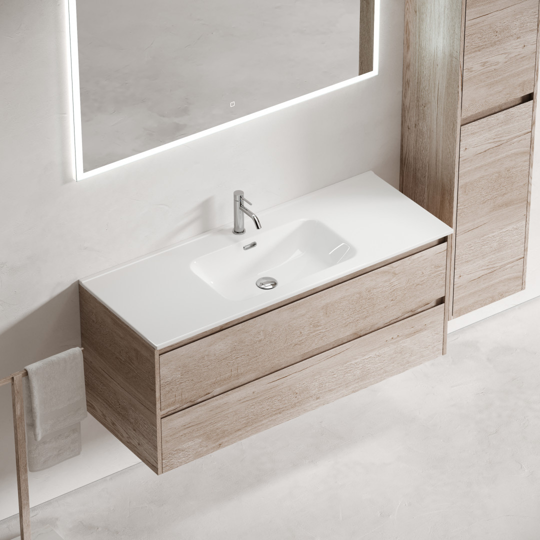 Тумба под раковину Sancos Либра (Libra) LB120-1EG 120x45x50 дуб галифакс натуральный - фото 5