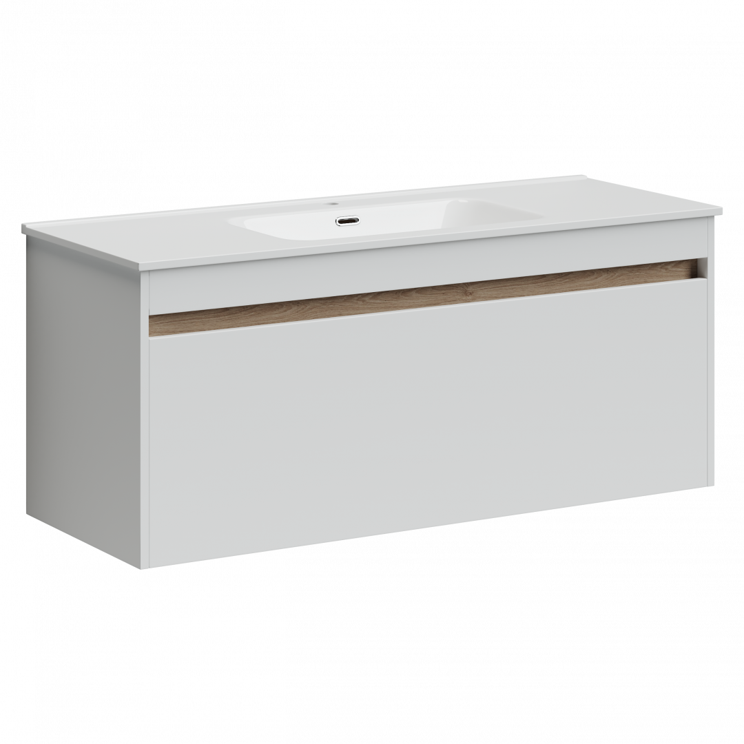 Тумба под раковину Sancos Ум (Smart) SM120-1W 120x45x50 белый глянцевый