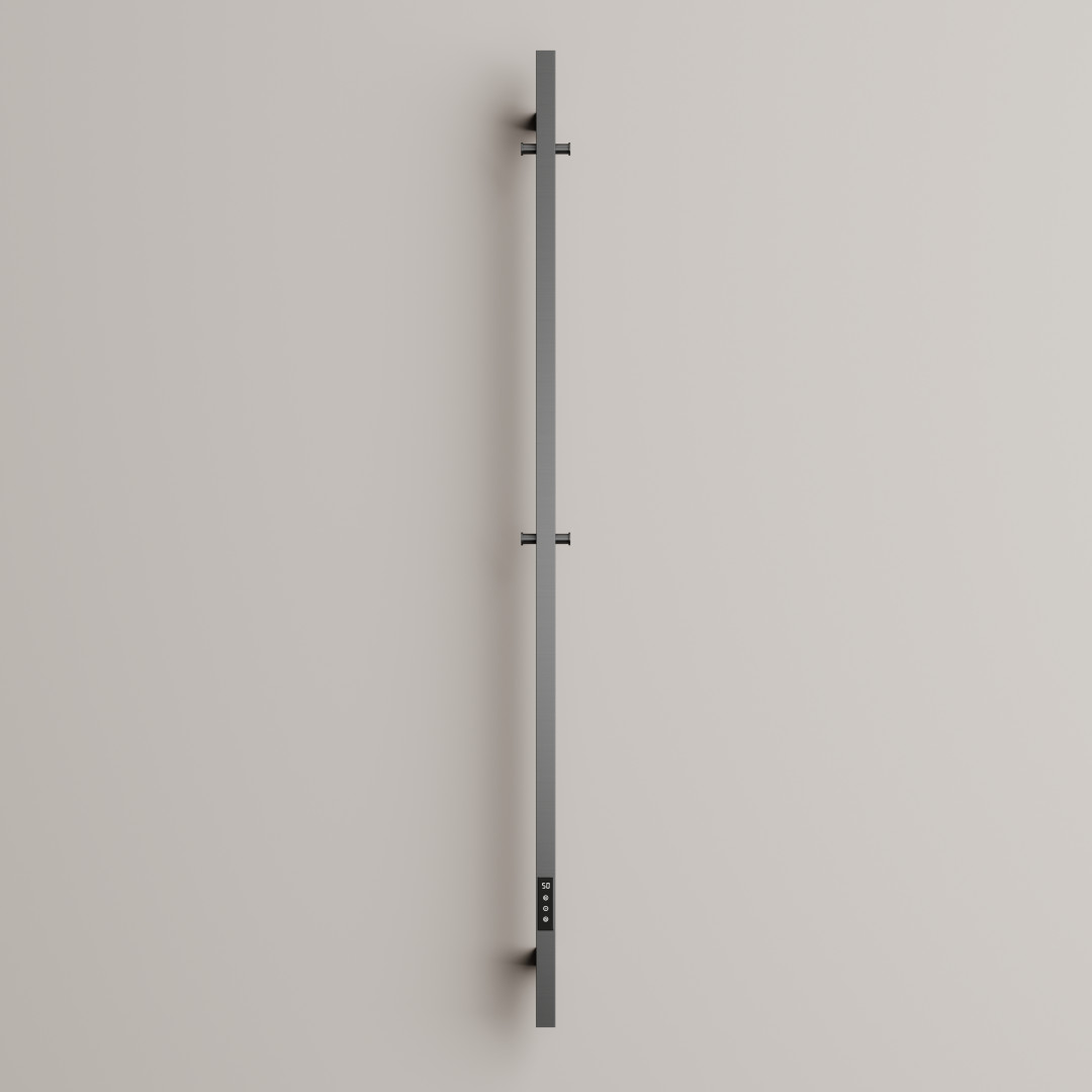 Полотенцесушитель электрический Sancos Линн (Linn) SC13002GG 150x3 I-образный, вороненая сталь