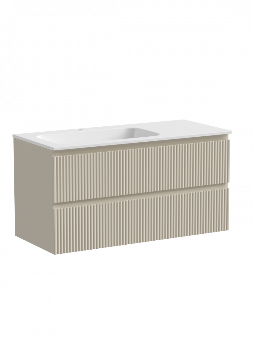 Тумба под раковину Sancos Сноб Р (Snob R) SNR100LCE 100x45x50 бежевый матовый (beige soft)