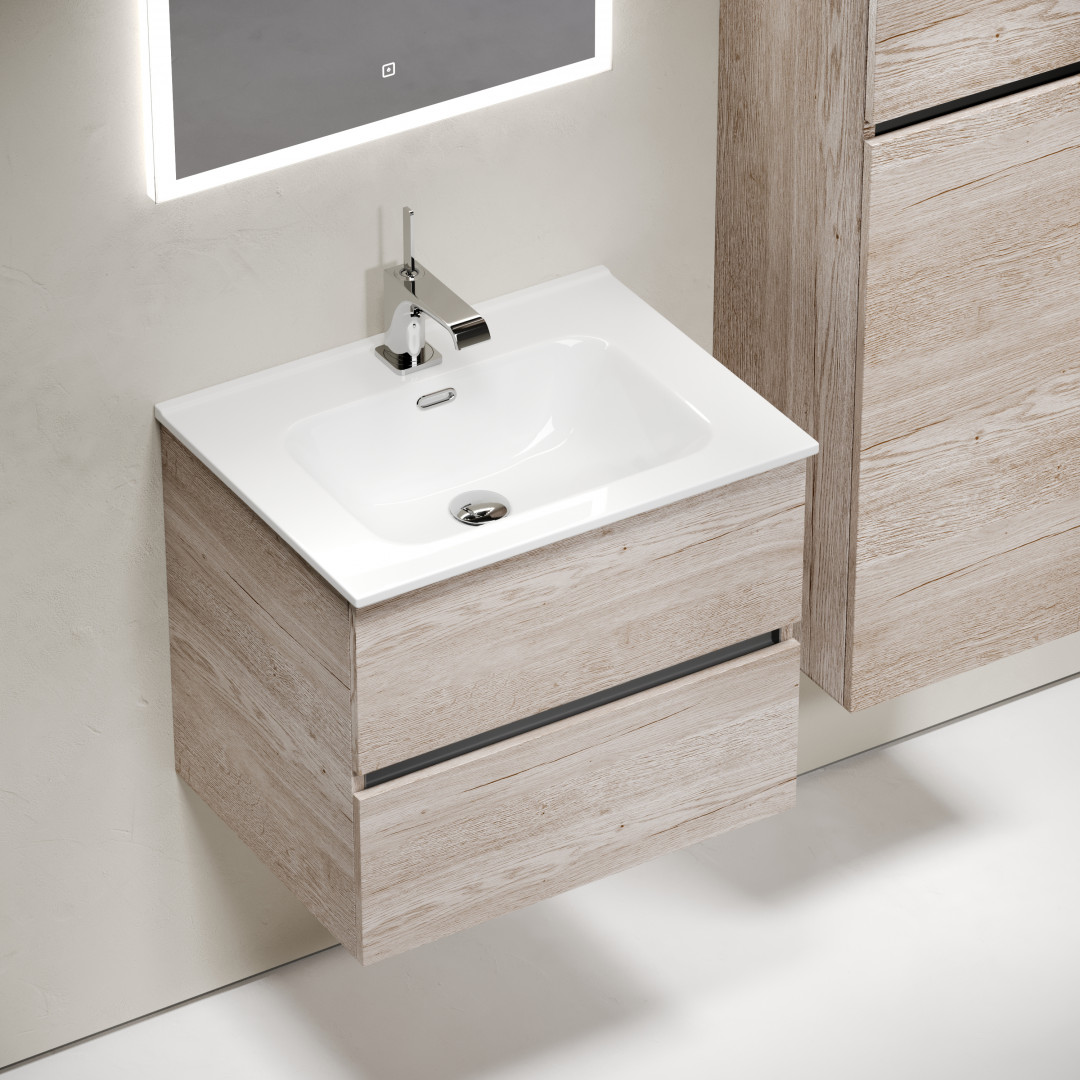 Тумба под раковину Sancos Урбан (Urban) UR60EG 60x45x55 дуб галифакс натуральный - фото 5