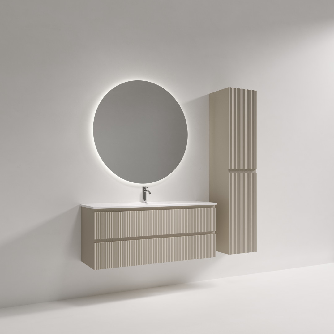 Тумба под раковину Sancos Сноб Р 390 (Snob R 390) SNR120/39CE 120x40x50 бежевый матовый (beige soft)
