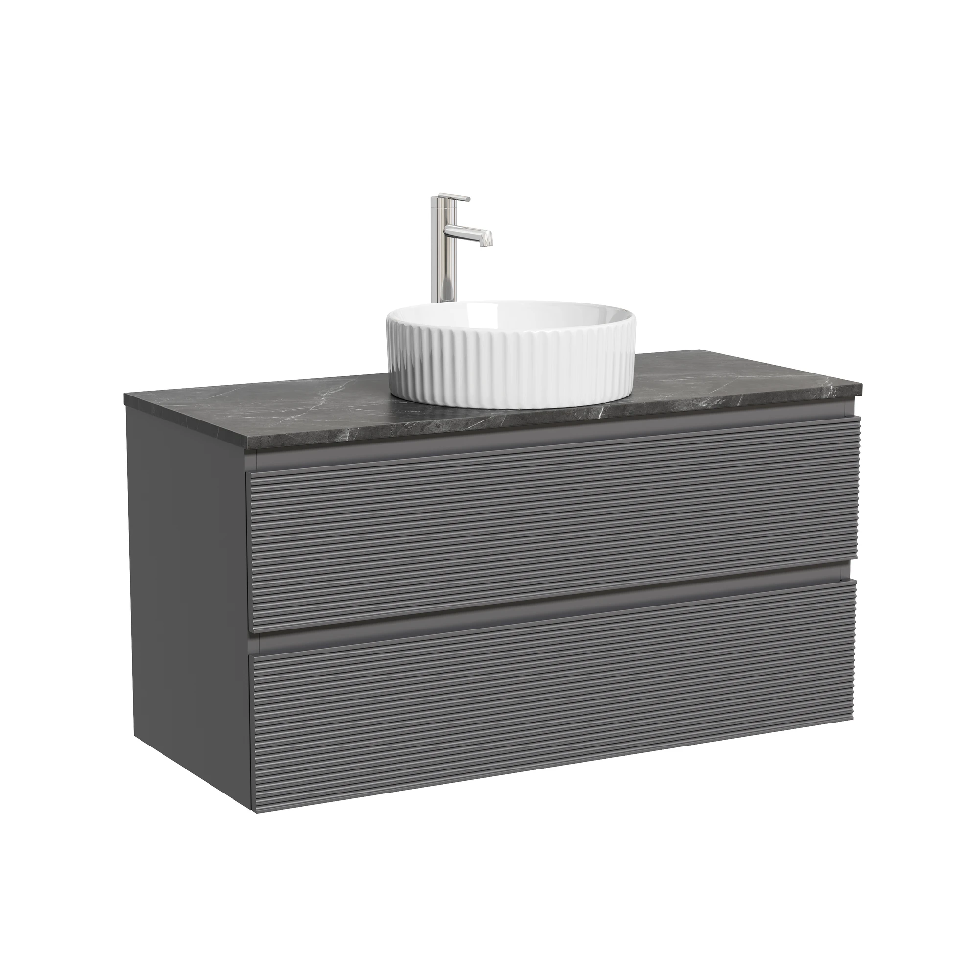 Тумба под столешницу Sancos Фолк (Folk) FL100GS 100x45x50 темный серый (grey soft)