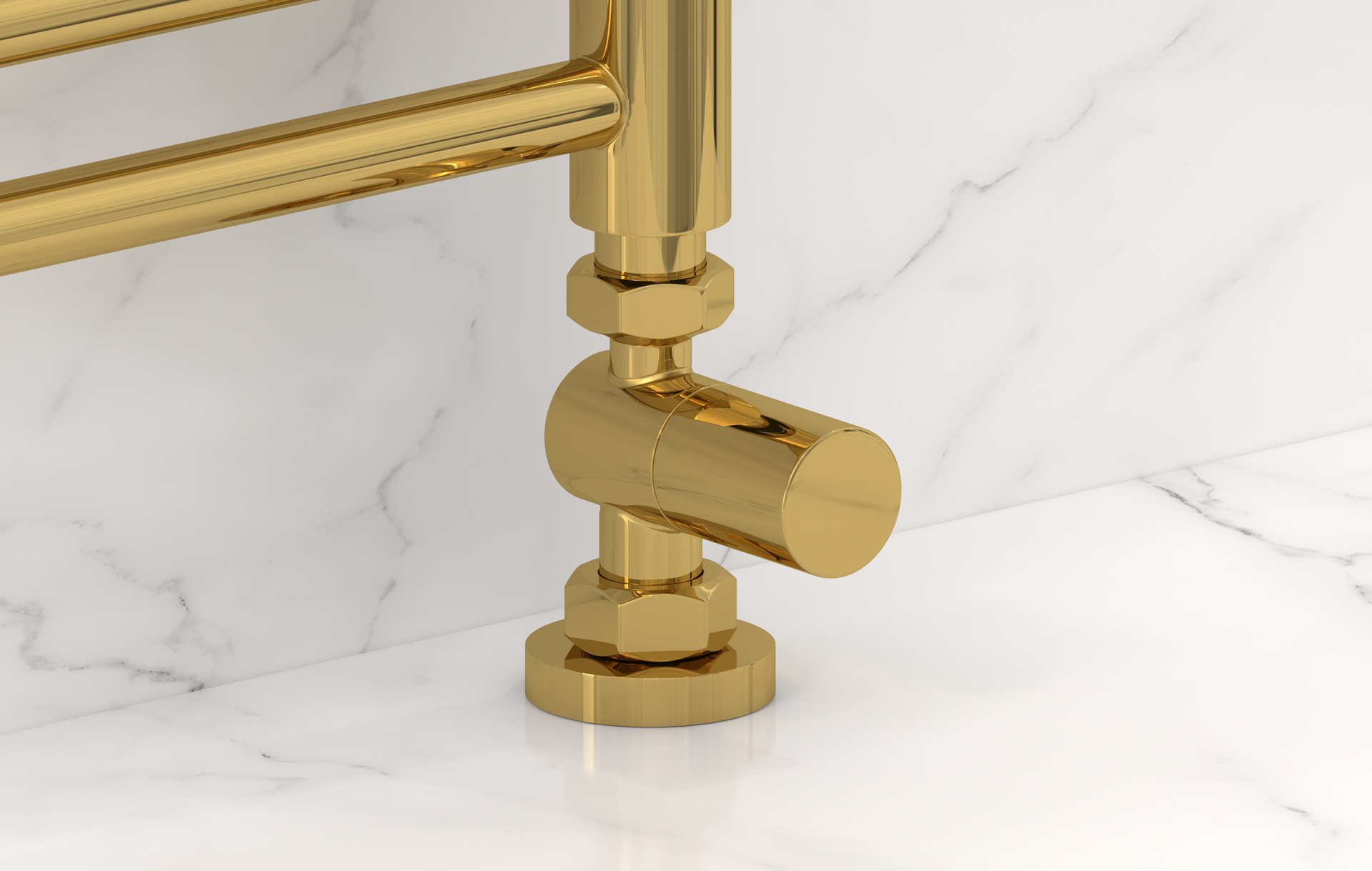 Комплектующие Сунержа DESIGN Вентиль прямой (цилиндр) G 1/2" НР х G 3/4" НГ (Золото)