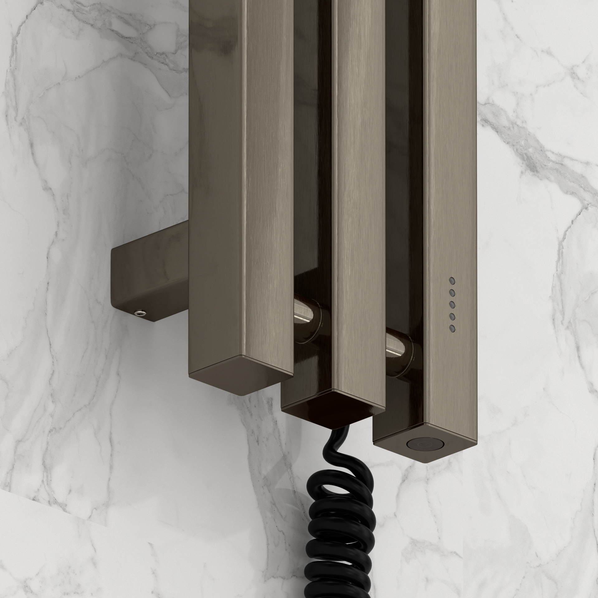 Электрические полотенцесушители Сунержа DESIGN ЭПС "ВЕРДИКТ 4.0" 1200х100 правый (Стальной графит)