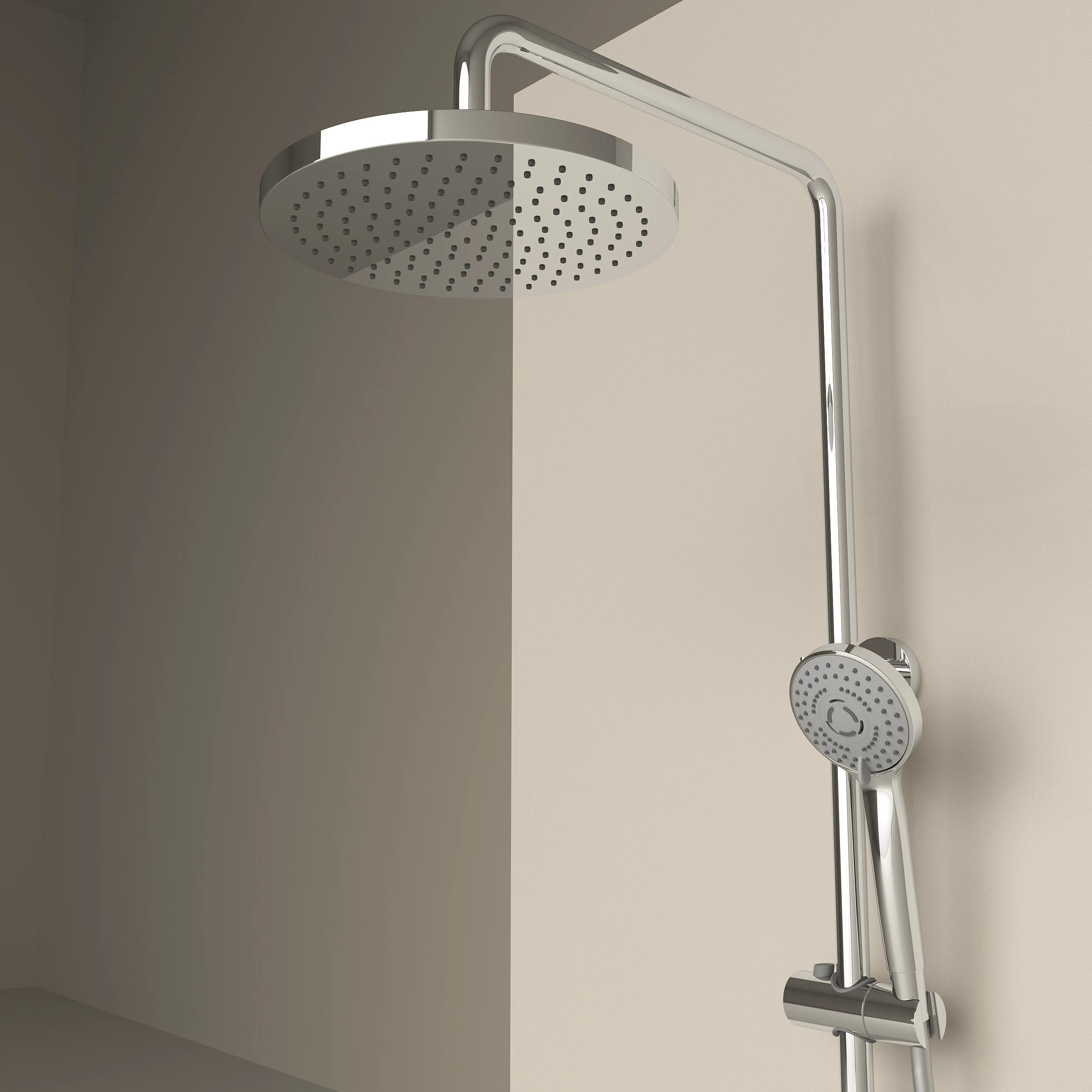 Душевая стойка Sancos Teo SC11002CH с термостатом, с изливом, хром - фото 7
