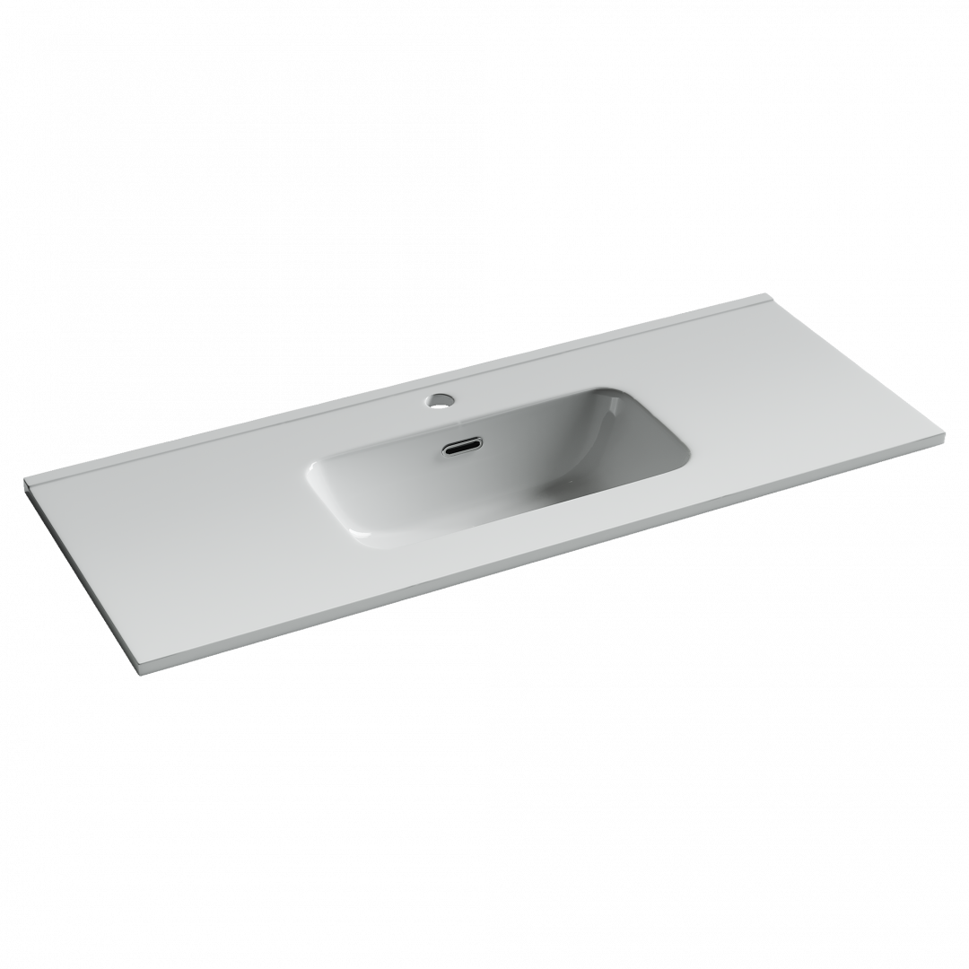 Раковина-столешница Ceramicanova Компакт (Compact) CN7027 100x40x17 белый глянцевый