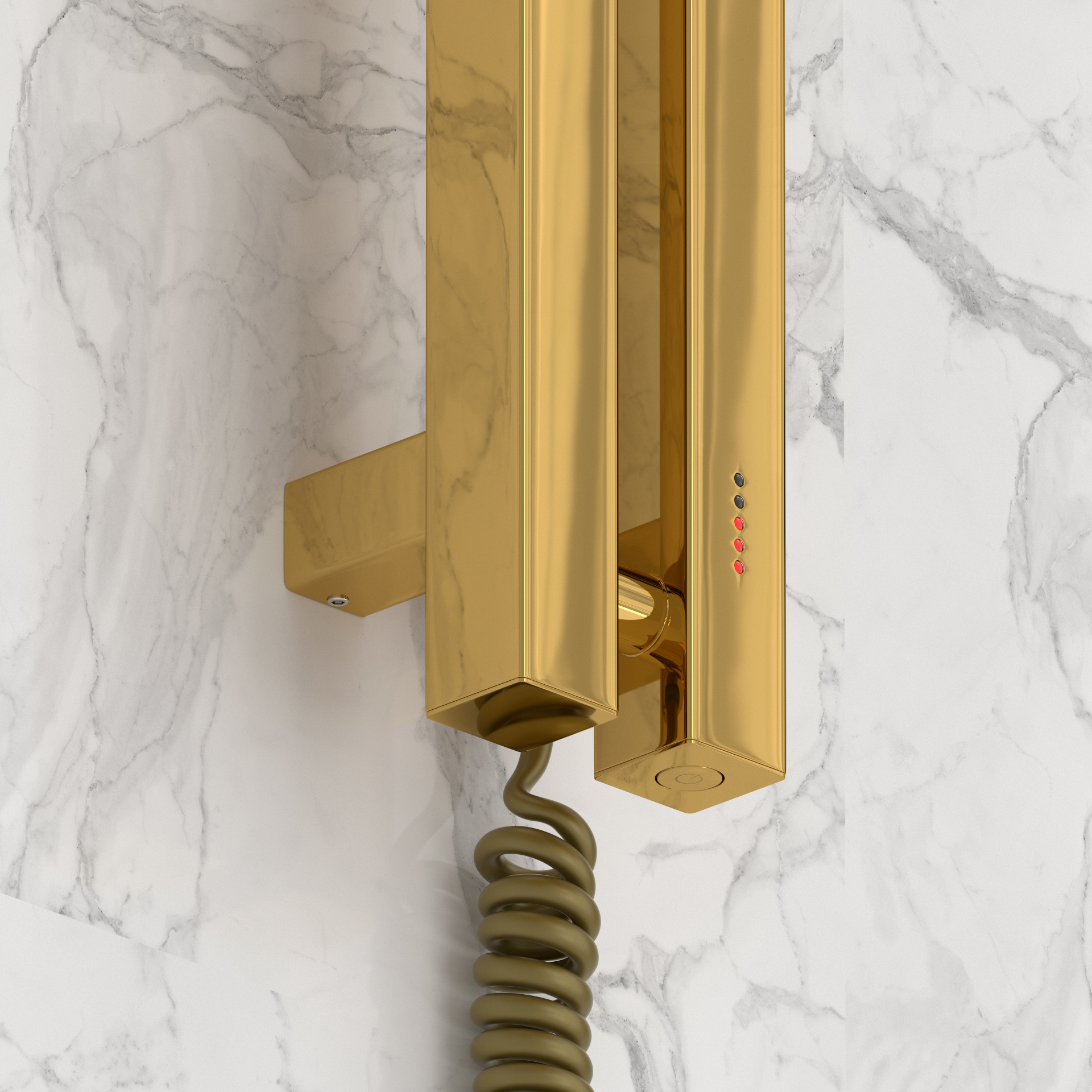 Электрические полотенцесушители Сунержа DESIGN ЭПС "ФЬОРД 4.0" 1200х50 правый (Золото)