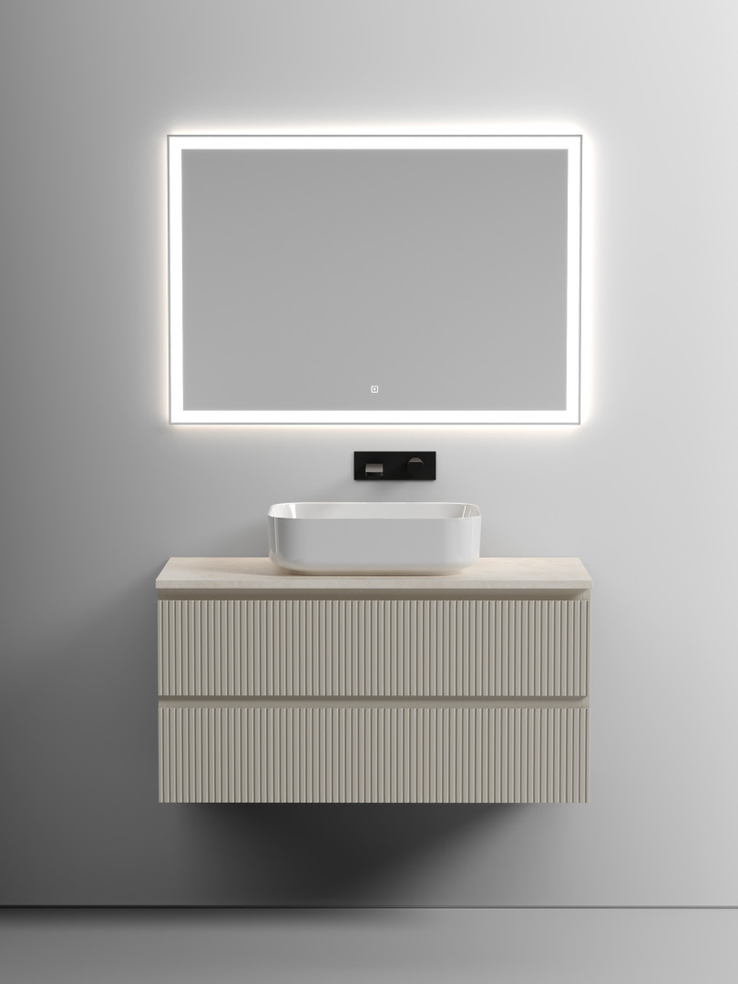 Столешница Sancos TT100A2 100x46 без отверстия под смеситель, креман (kreman)