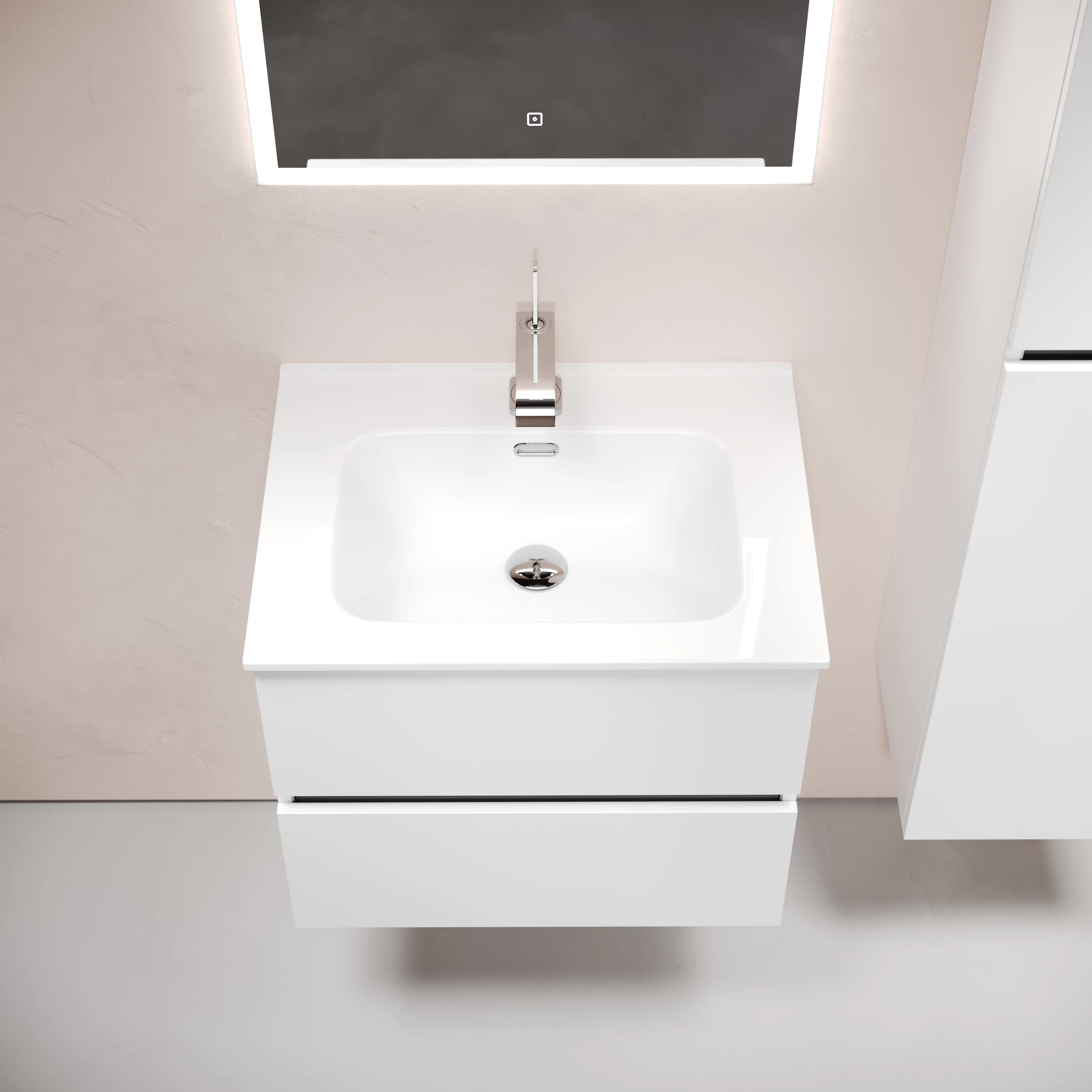 Тумба под раковину Sancos Урбан (Urban) UR60W 60x45x55 белый глянцевый - фото 5
