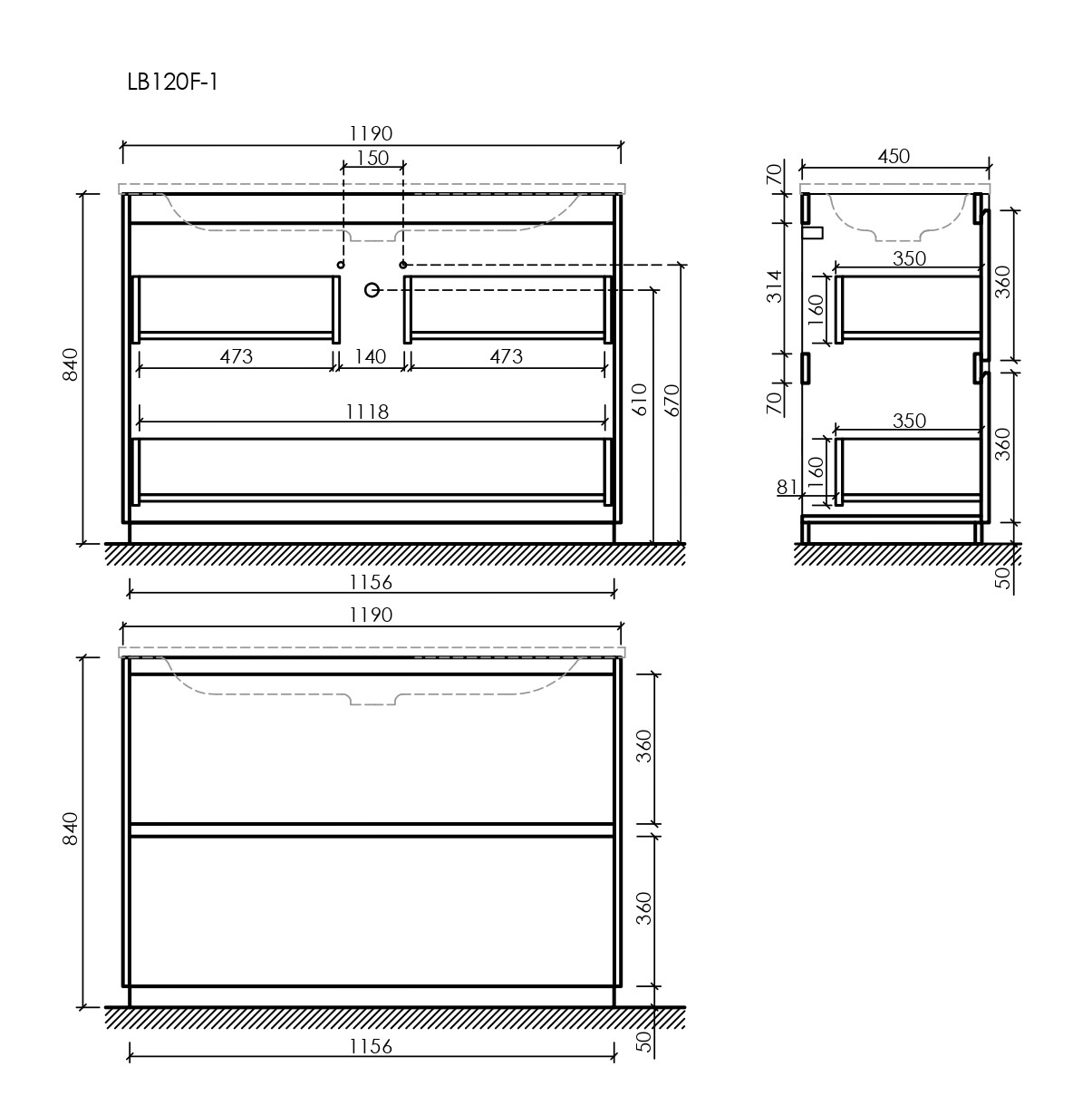 Тумба под раковину Sancos Либра напольная (Libra Floor) LB120F-1EG 120x45x85 дуб галифакс натуральный - фото 6