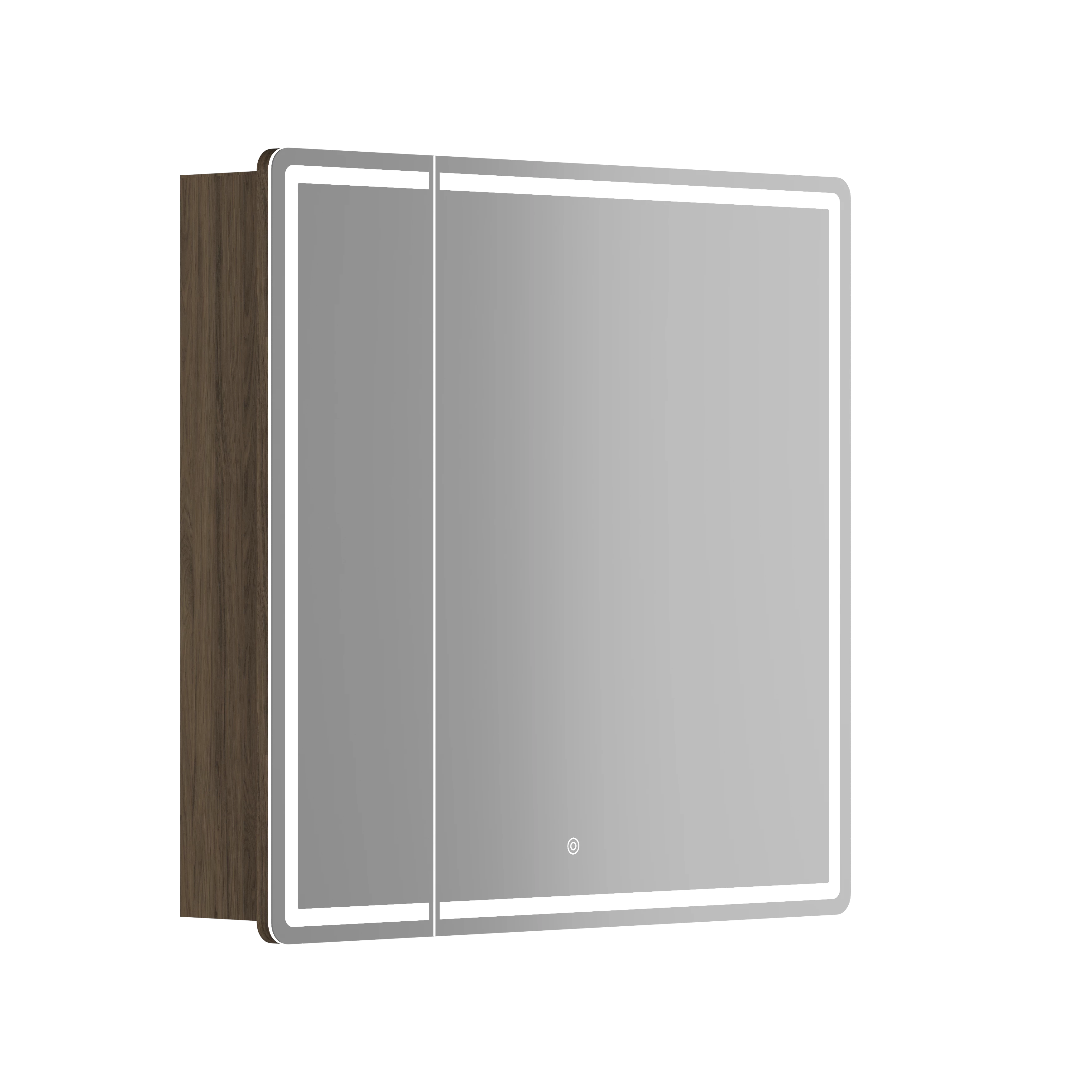Зеркальный шкаф Sancos Блик (Mirror) MI80ECH 80x75 с подсветкой, дуб чарльстон