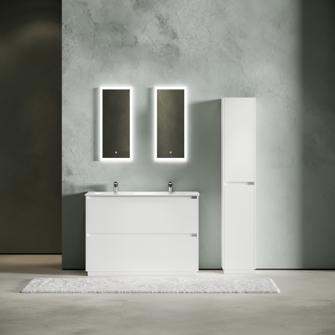 Тумба под раковину Sancos Либра напольная (Libra Floor) LB120F-2W 120x45x85 белый глянцевый