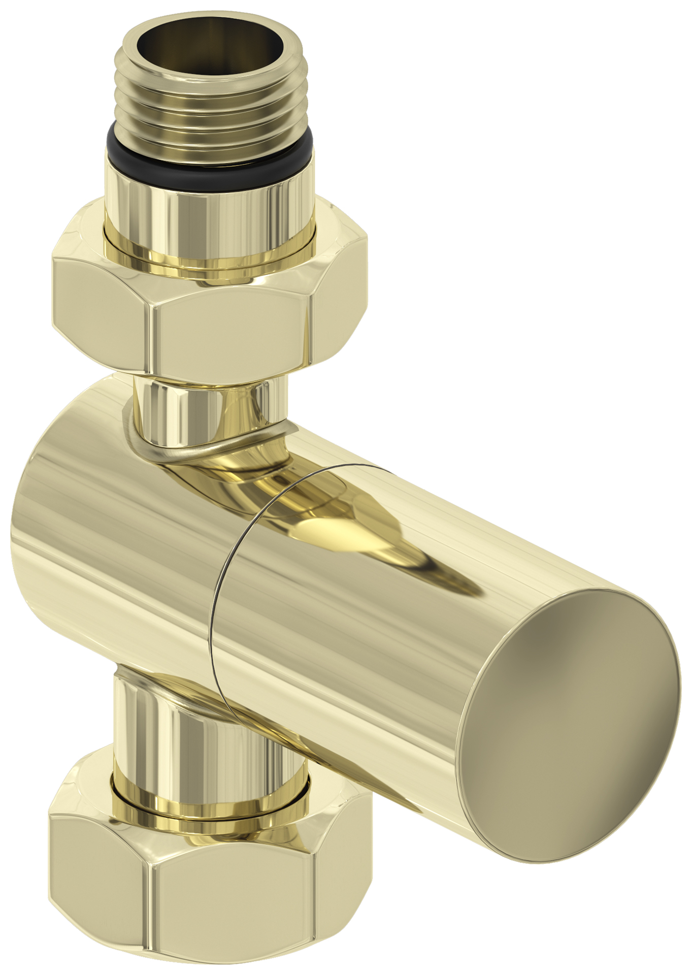 Комплектующие Сунержа DESIGN Вентиль прямой (цилиндр) G 1/2" НР х G 3/4" НГ (Шампань)