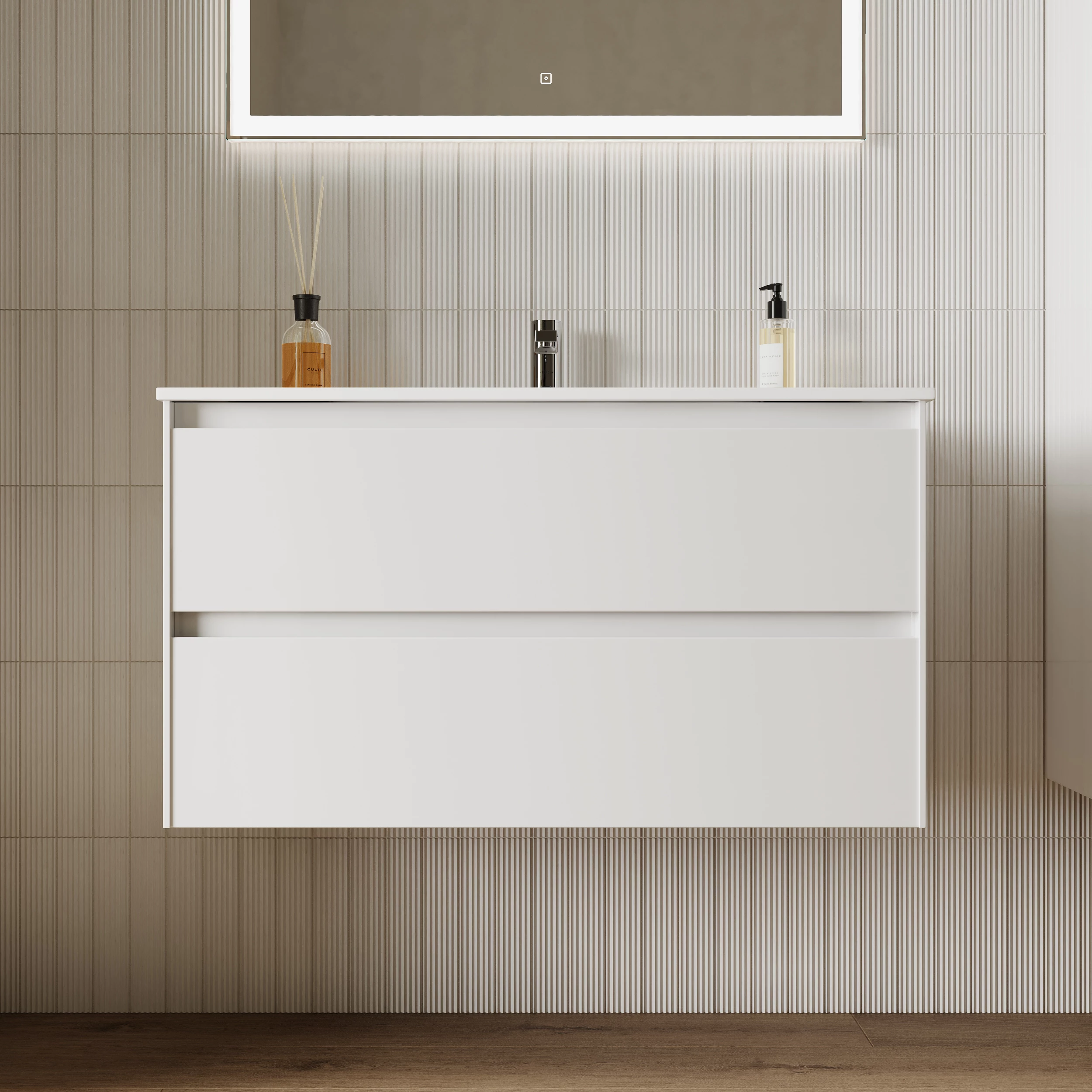 Тумба под раковину Sancos Сто (Cento) CN90W 90x45x50 белый глянцевый