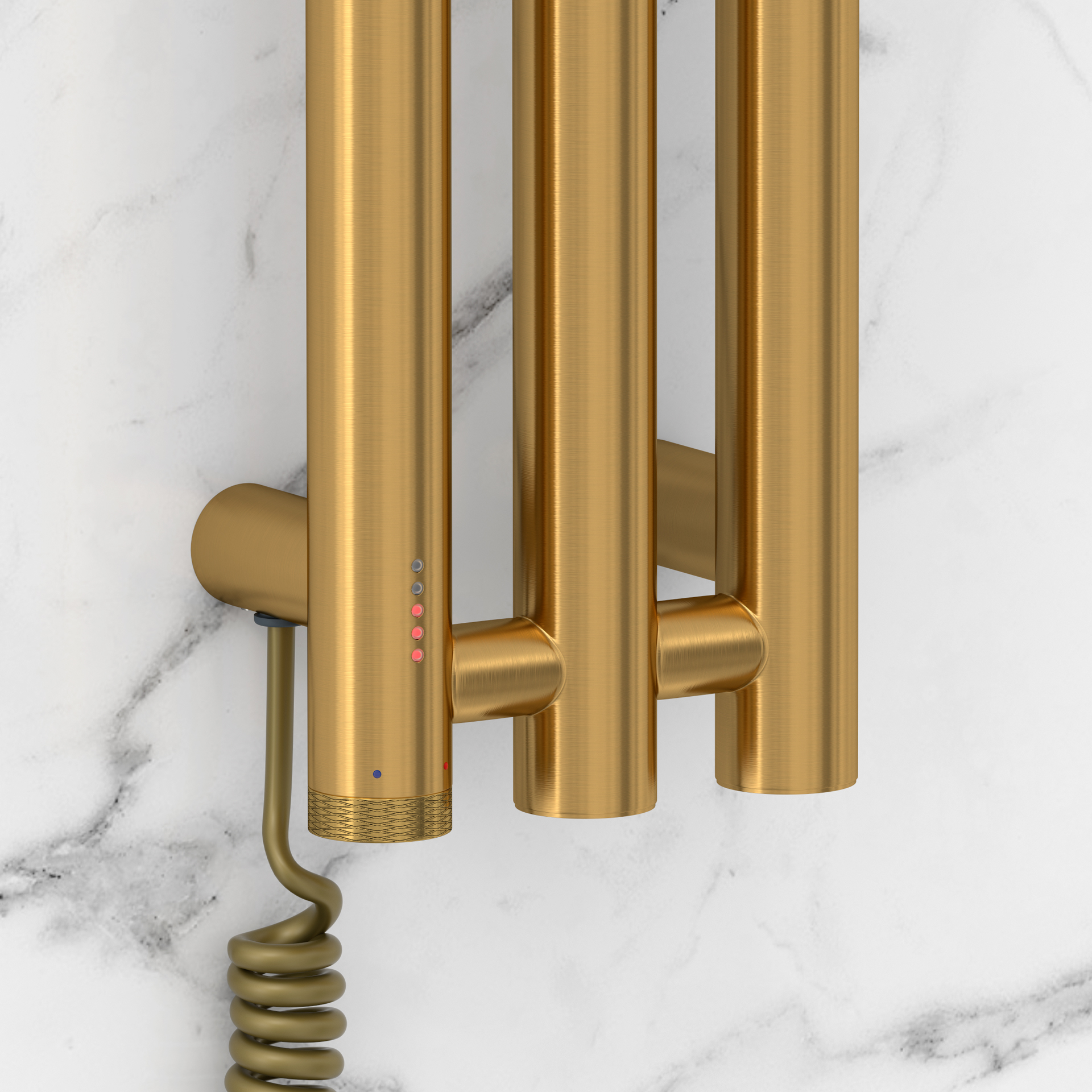 Электрические полотенцесушители Сунержа DESIGN ЭПС "ТЕРЦИЯ 4.0" 1200х106 левый (Брашированное золото)