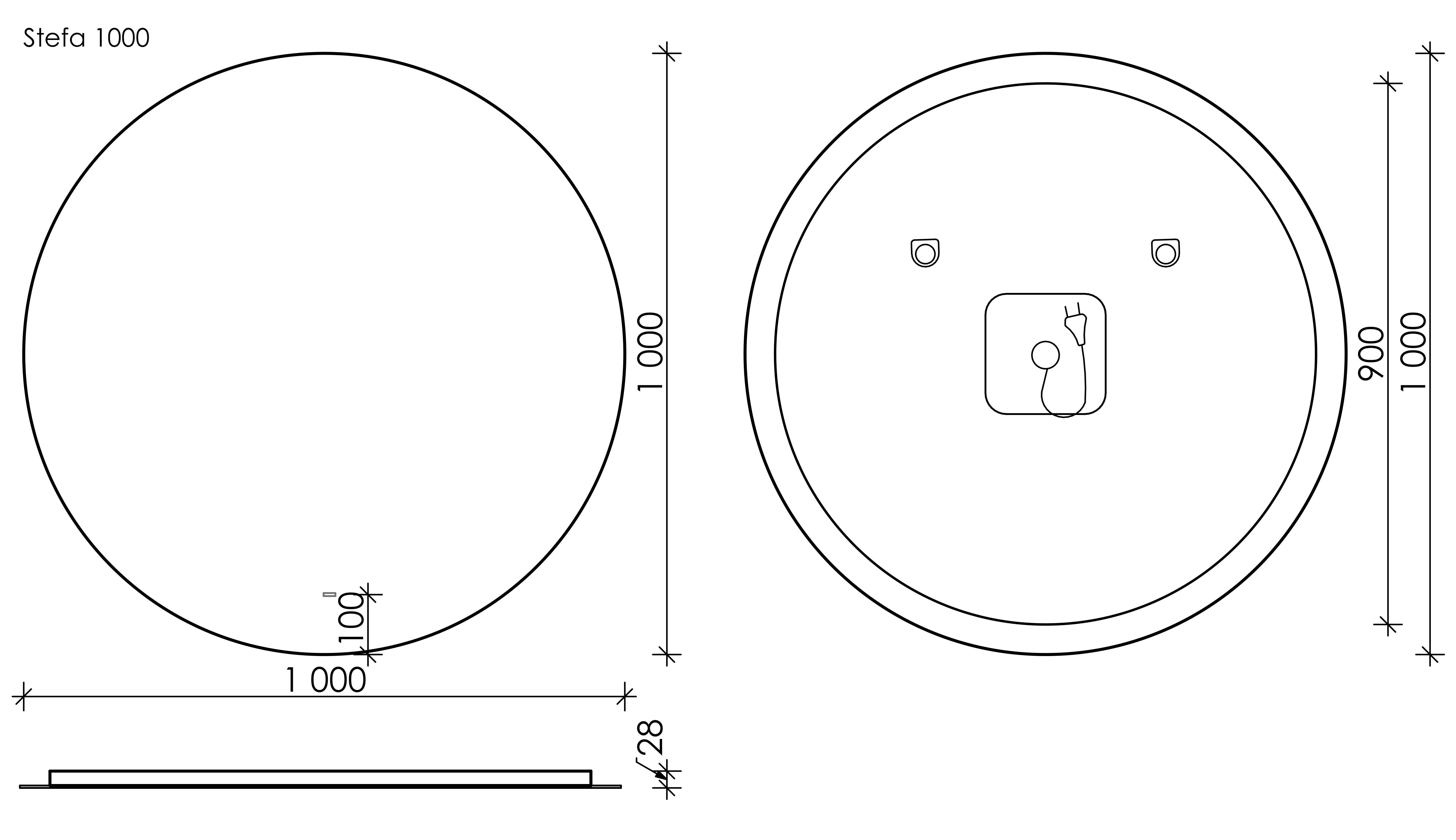 Зеркало Sancos Сфера (Sfera) SF1000 100x100 с подсветкой