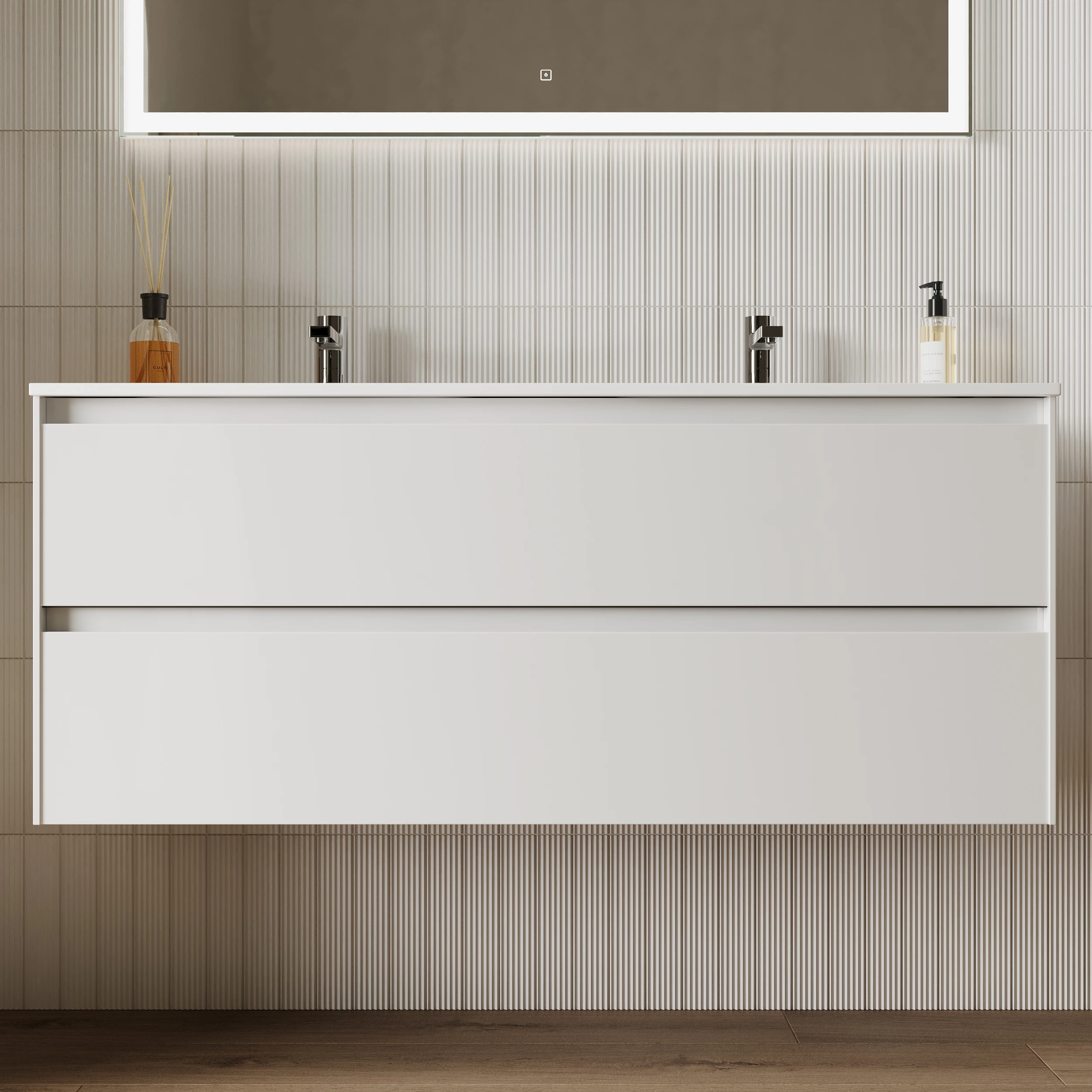 Тумба под раковину Sancos Сто (Cento) CN120-2W 120x45x50 белый глянцевый