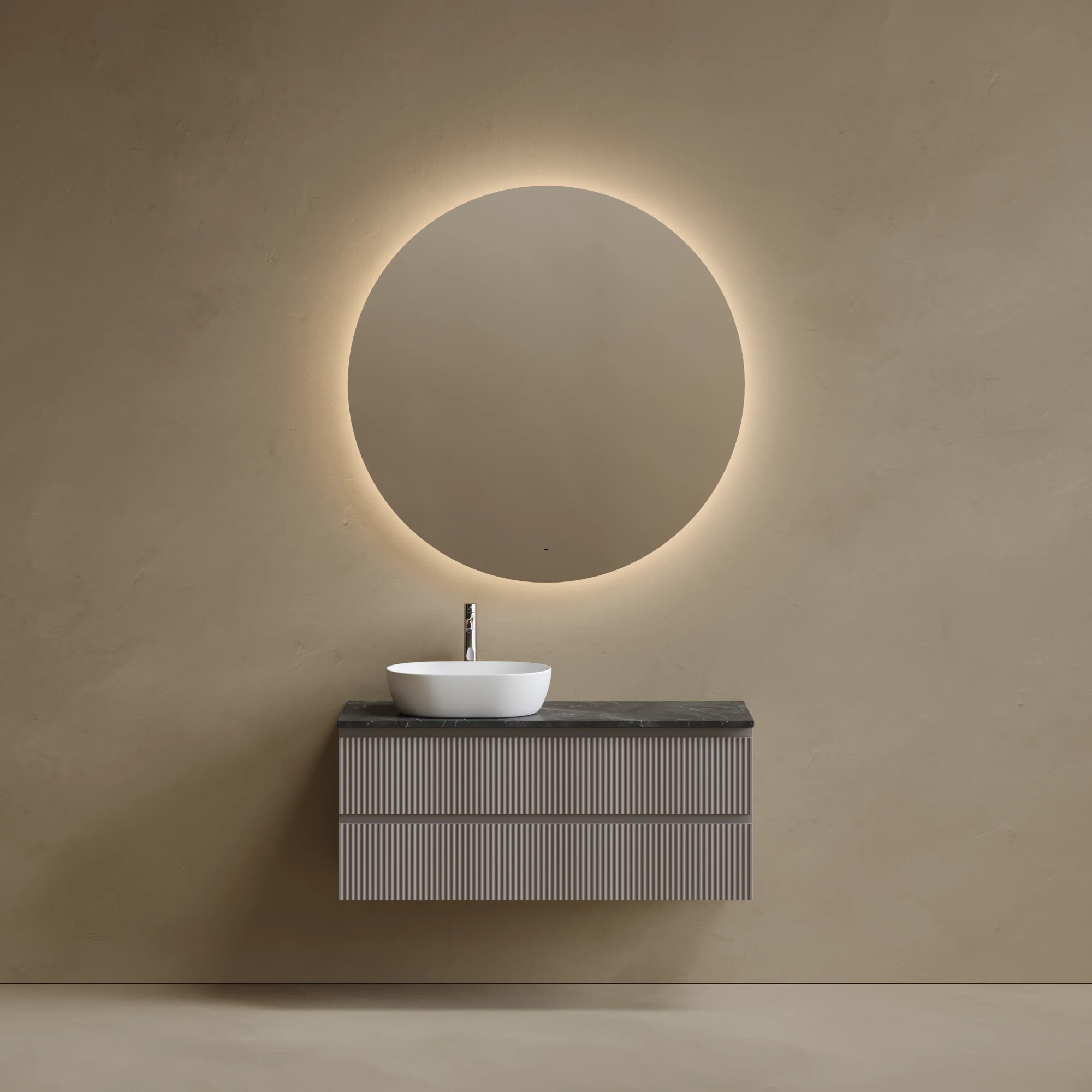 Тумба под столешницу Sancos Сноб Р (Snob R) SNR120LSM 120x45x50 бежевый матовый (beige soft)