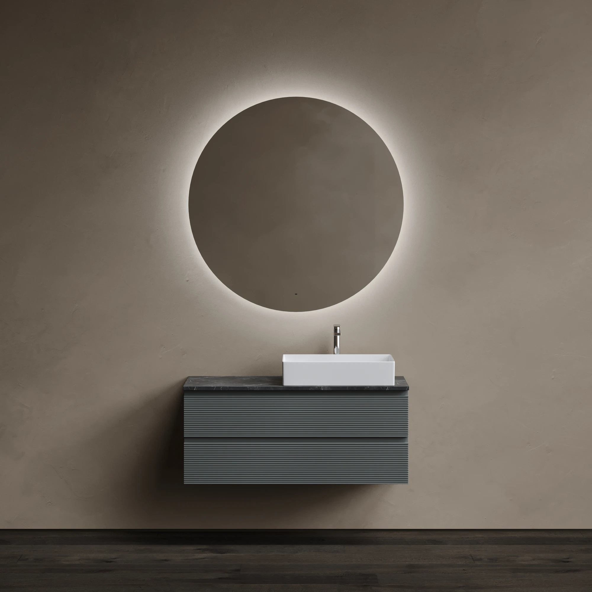 Тумба под столешницу Sancos Фолк (Folk) FL120RGS 120x45x50 темный серый (grey soft)
