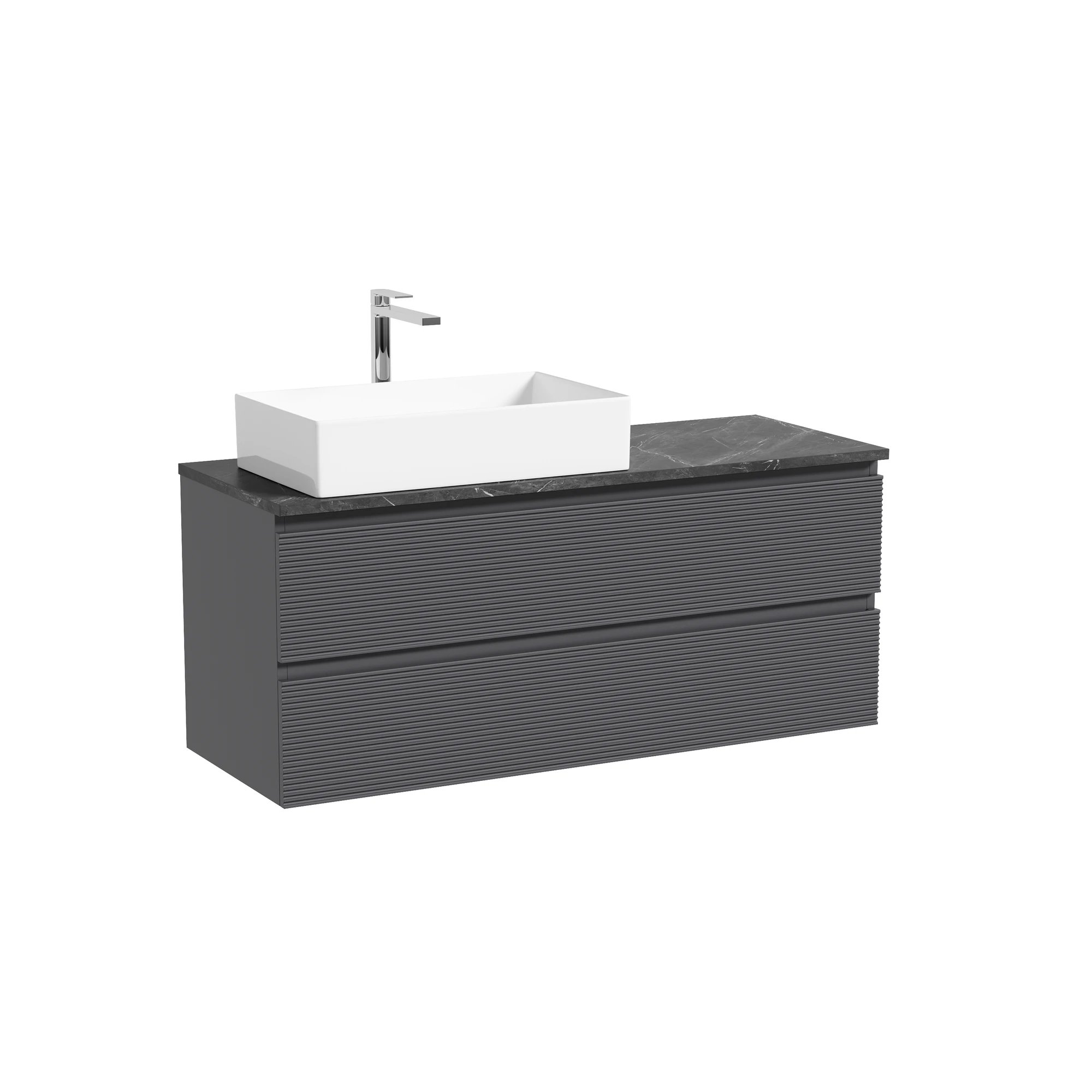 Тумба под столешницу Sancos Фолк (Folk) FL120LGS 120x45x50 темный серый (grey soft)