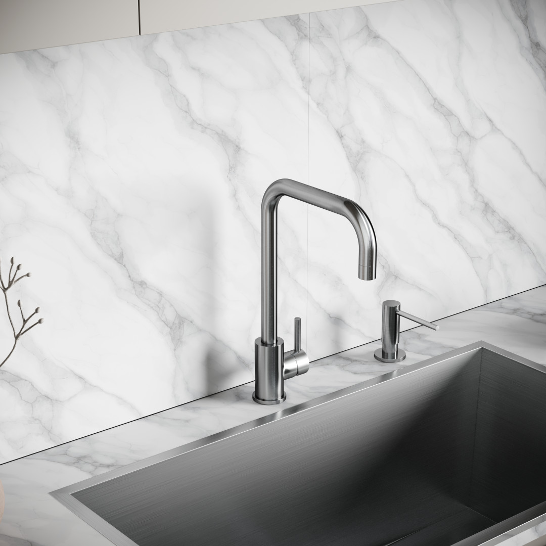 Смеситель для кухни Sancos Сталь (Stainless) SC12002SS нержавеющая сталь