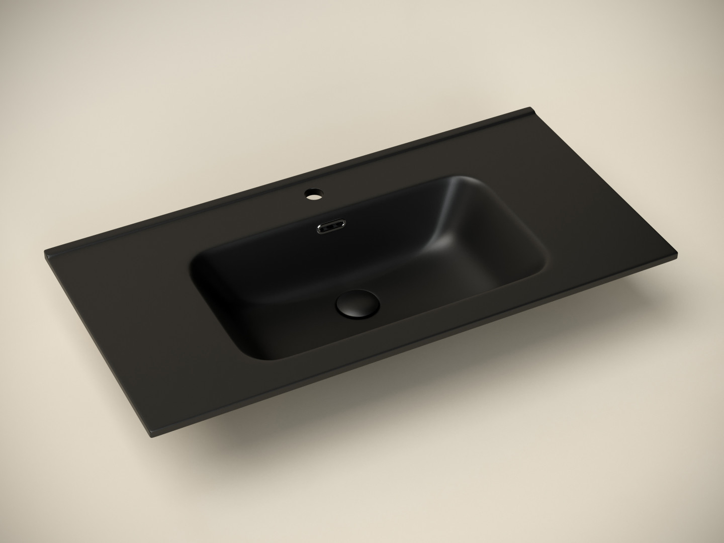 Раковина-столешница Ceramicanova Элемент (Element) CN7002MB 90x47x18 черный матовый