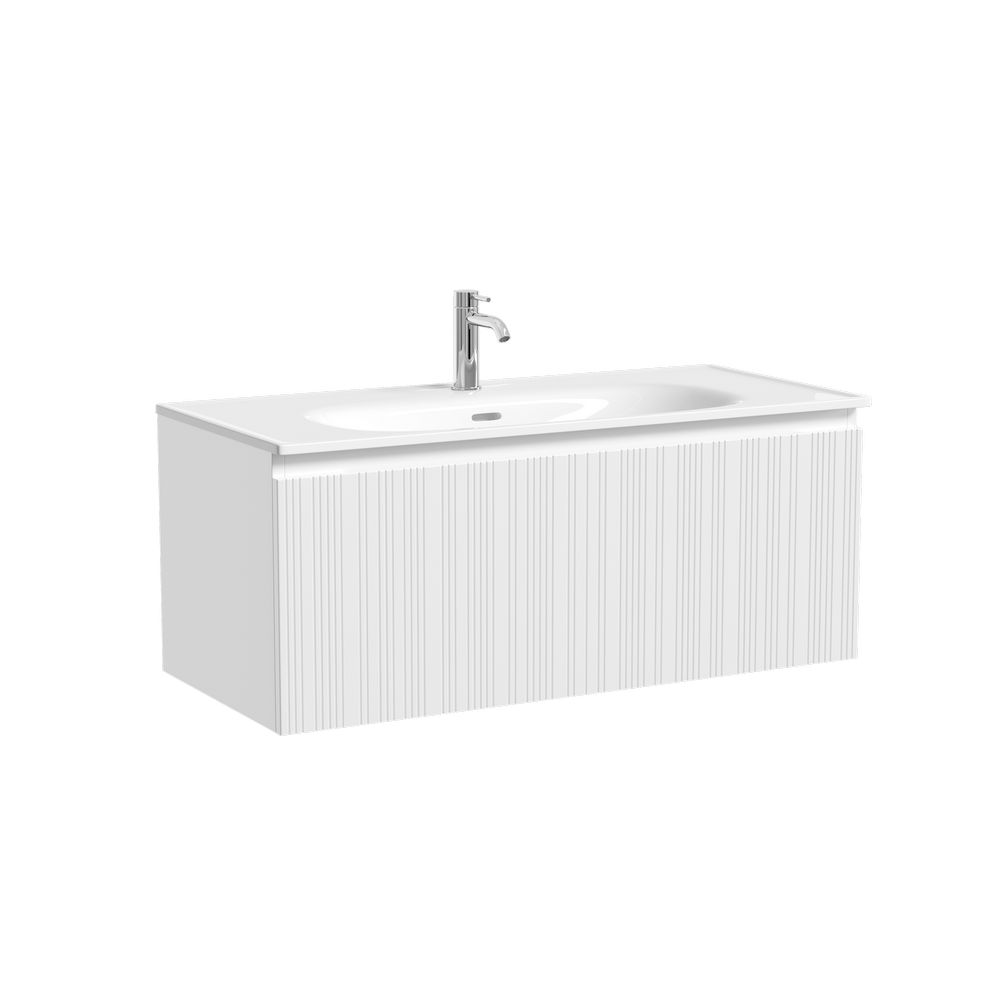 Тумба под раковину Sancos Код (Code) CD100W 100x45x40 белый матовый (bianco)