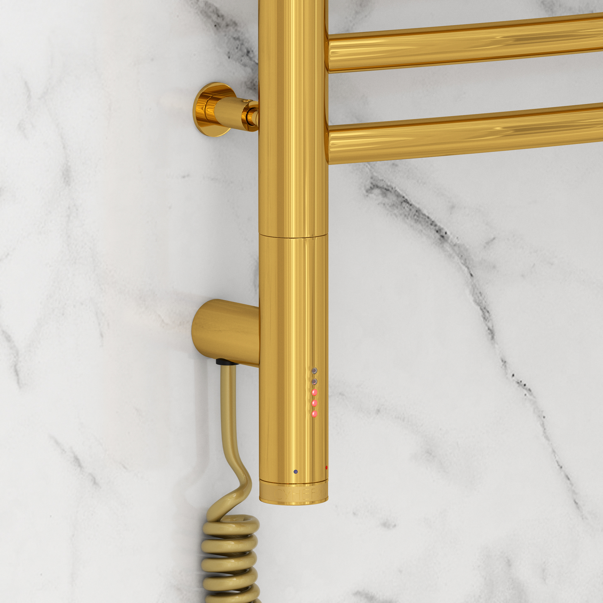 Электрические полотенцесушители Сунержа DESIGN РЭБ "БОГЕМА 3.0" 600х500 / МЭМ левый (Золото)