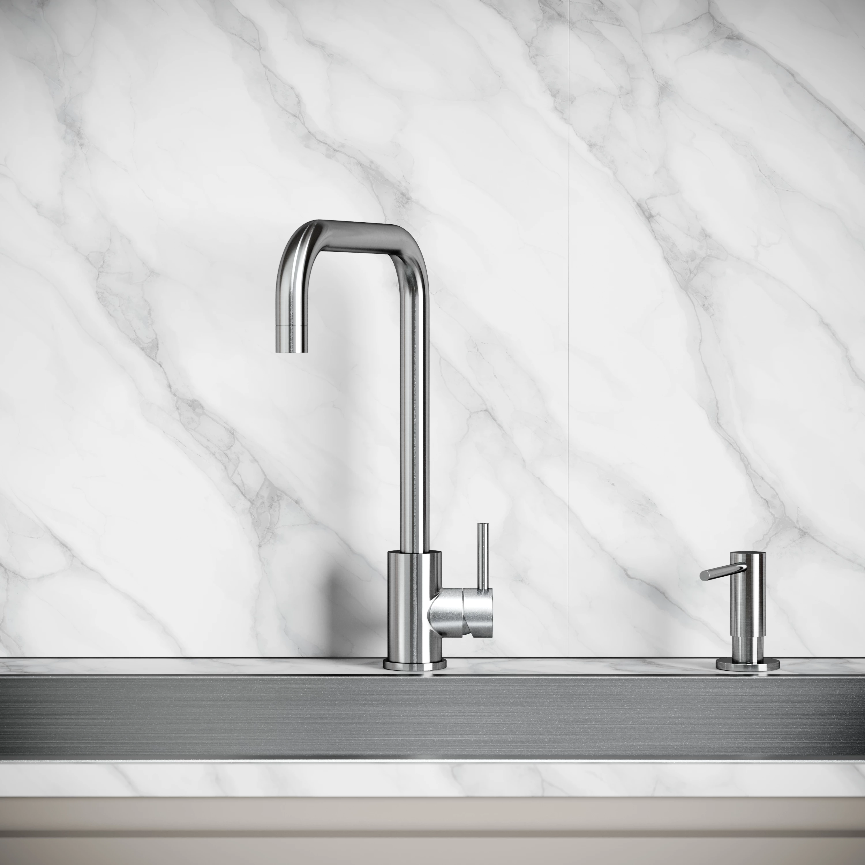 Смеситель для кухни Sancos Сталь (Stainless) SC12002SS нержавеющая сталь