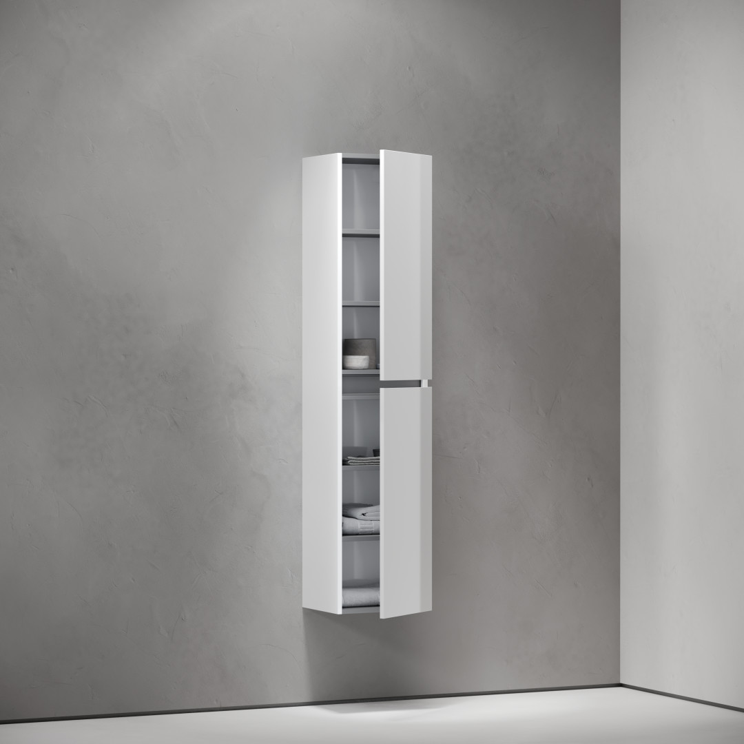 Шкаф-пенал Sancos Урбан (Urban) PUR35W 35x30x160 белый глянцевый