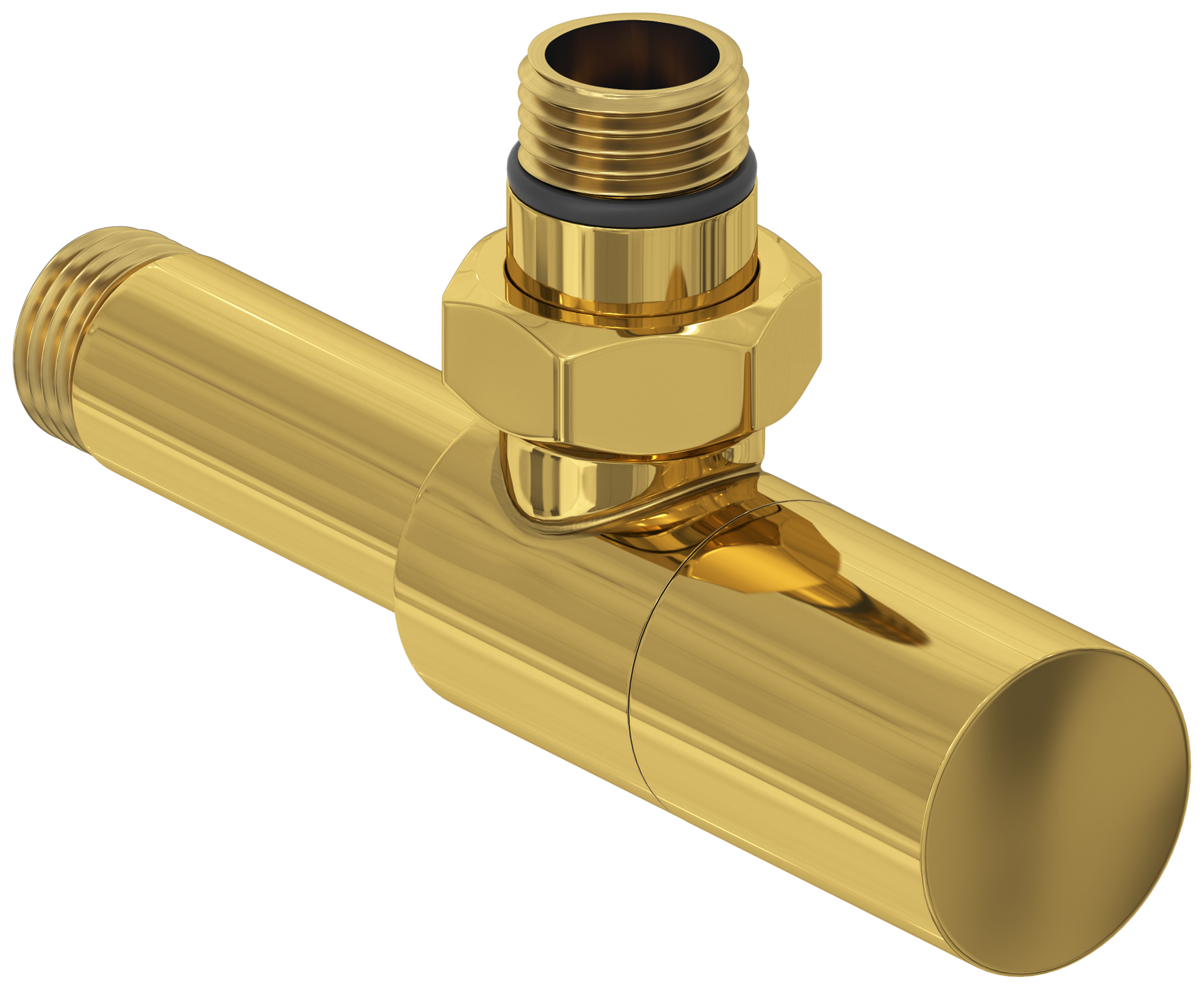 Комплектующие Сунержа DESIGN Вентиль угловой (цилиндр) G 1/2" НР х G 1/2" НР (Золото)