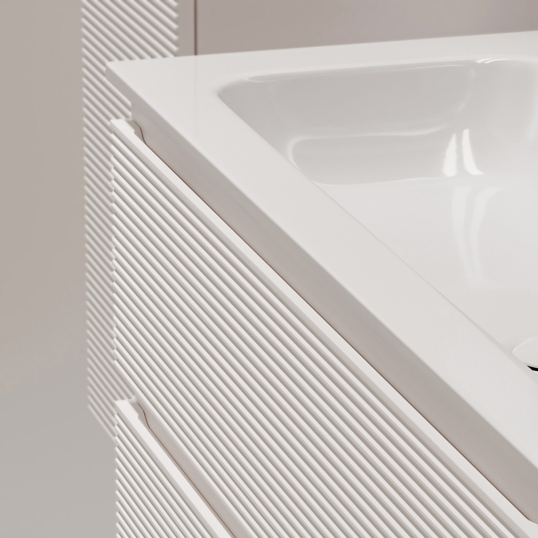 Тумба под раковину Sancos Фолк (Folk) FL100RW 100x45x50 белый матовый (bianco) - фото 5
