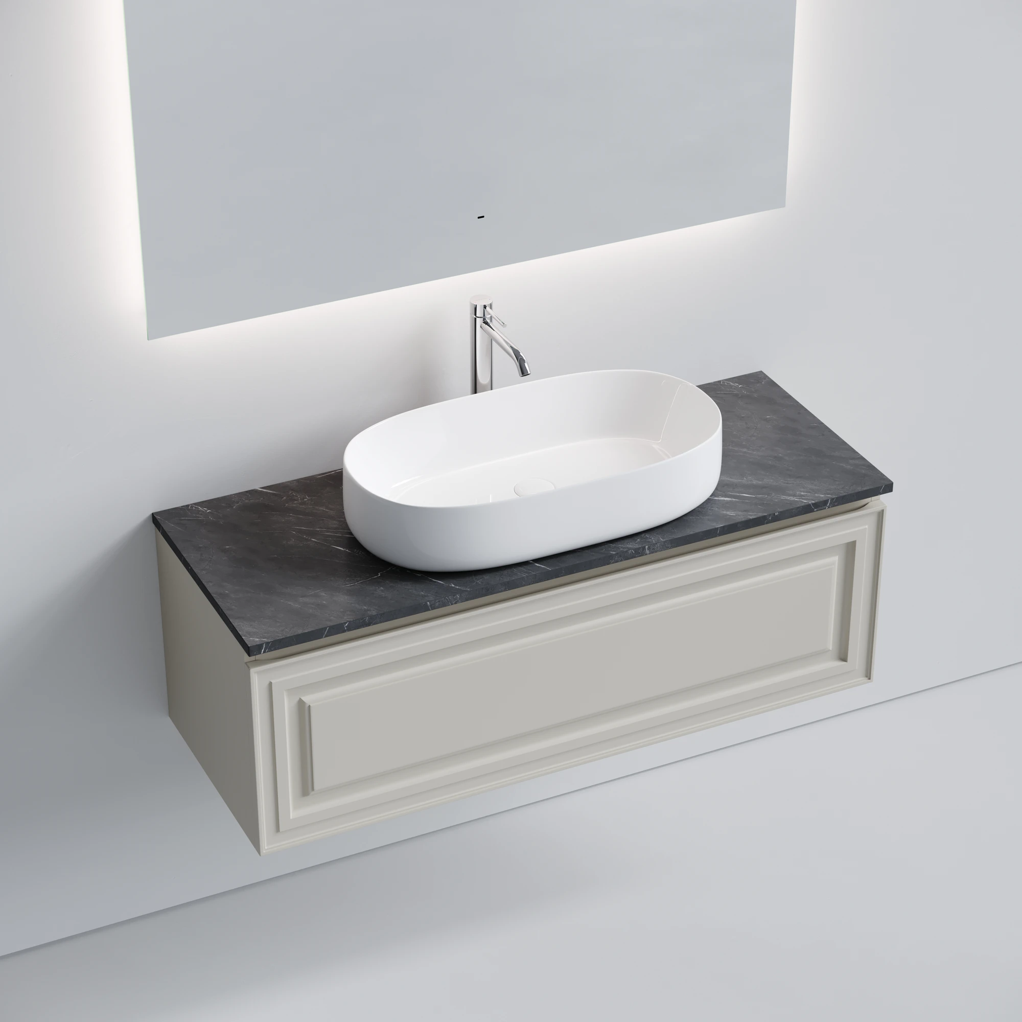 Тумба под столешницу Sancos Самая (Very) VR120CE 120x45x40 бежевый матовый (beige soft)