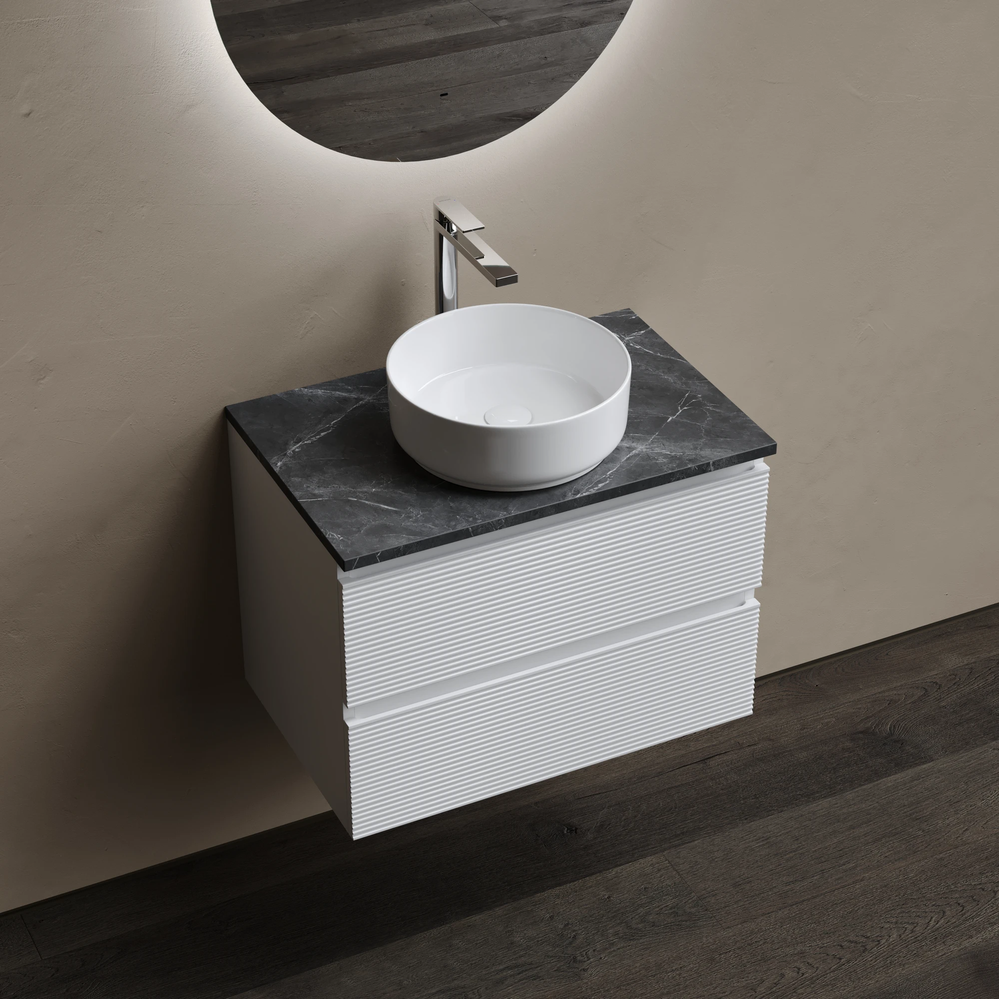 Тумба под столешницу Sancos Фолк (Folk) FL70W 70x45x50 белый матовый (bianco)