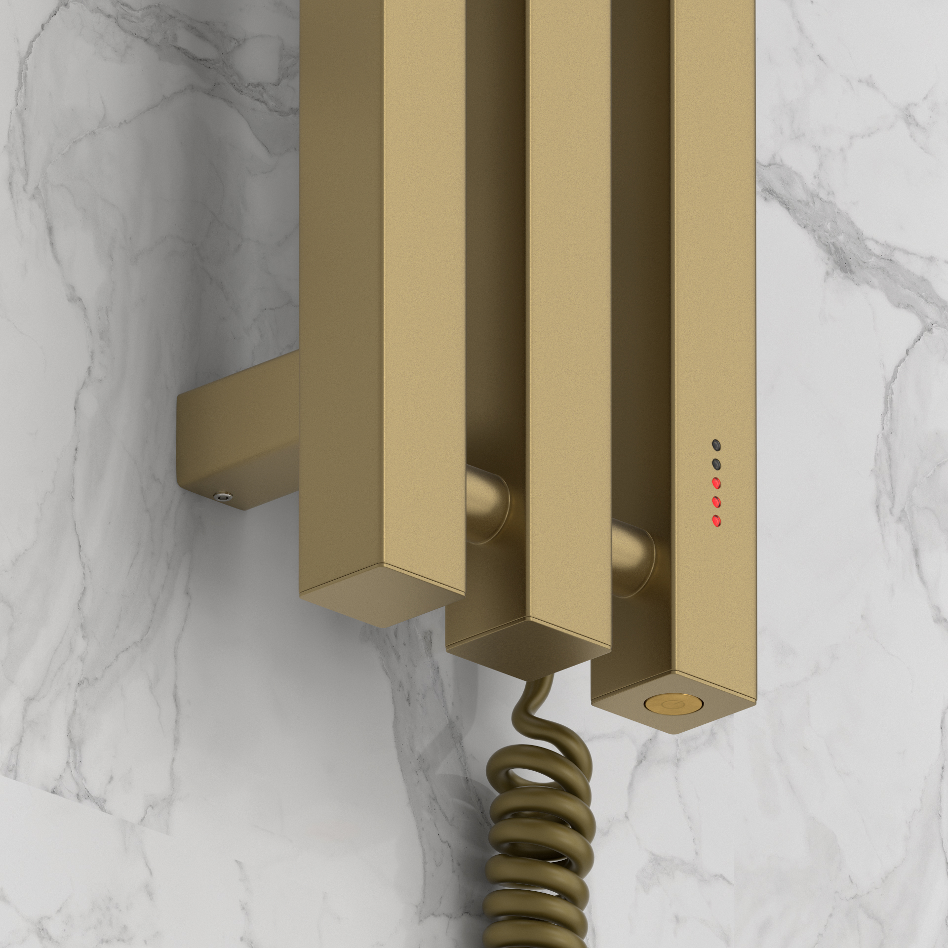 Электрические полотенцесушители Сунержа DESIGN ЭПС "ВЕРДИКТ 4.0" 1200х100 правый (Золотой шёлк)
