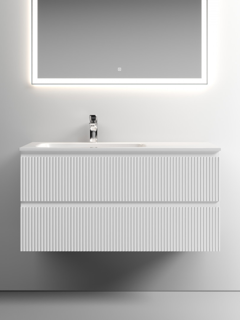 Тумба под раковину Sancos Сноб T (Snob T) SNT100LW 100x45x50 белый матовый (bianco) - фото 5
