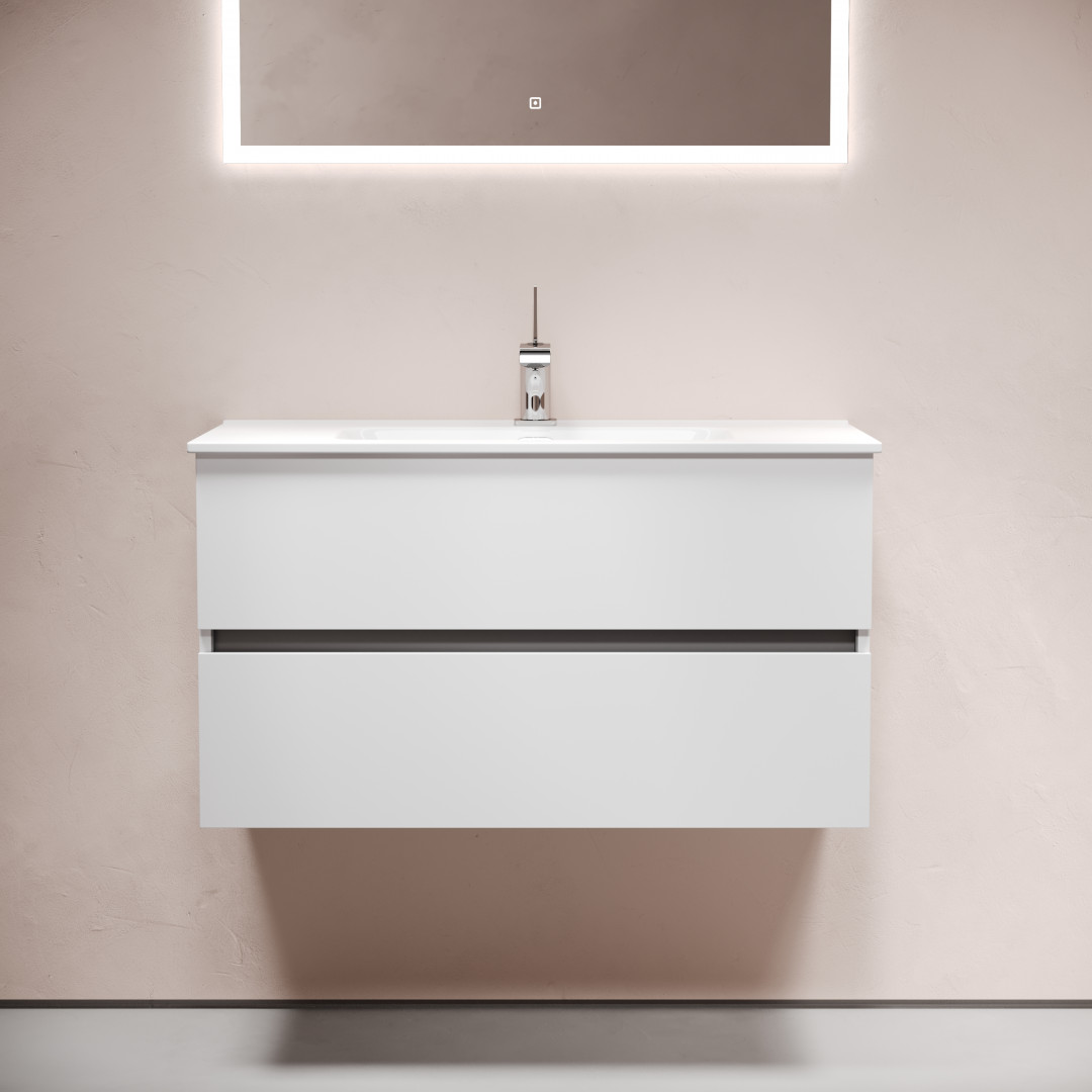 Тумба под раковину Sancos Урбан (Urban) UR90W 90x45x55 белый глянцевый