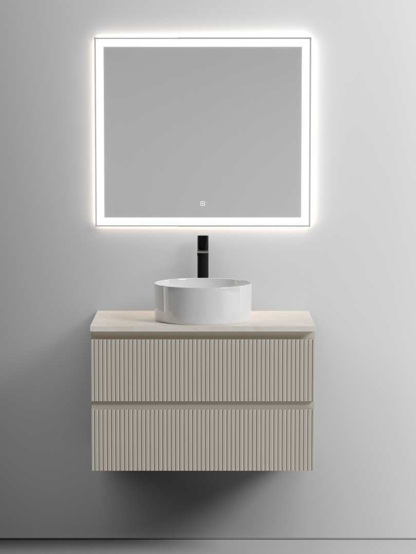 Столешница Sancos TT80A2 80x46 без отверстия под смеситель, креман (kreman)