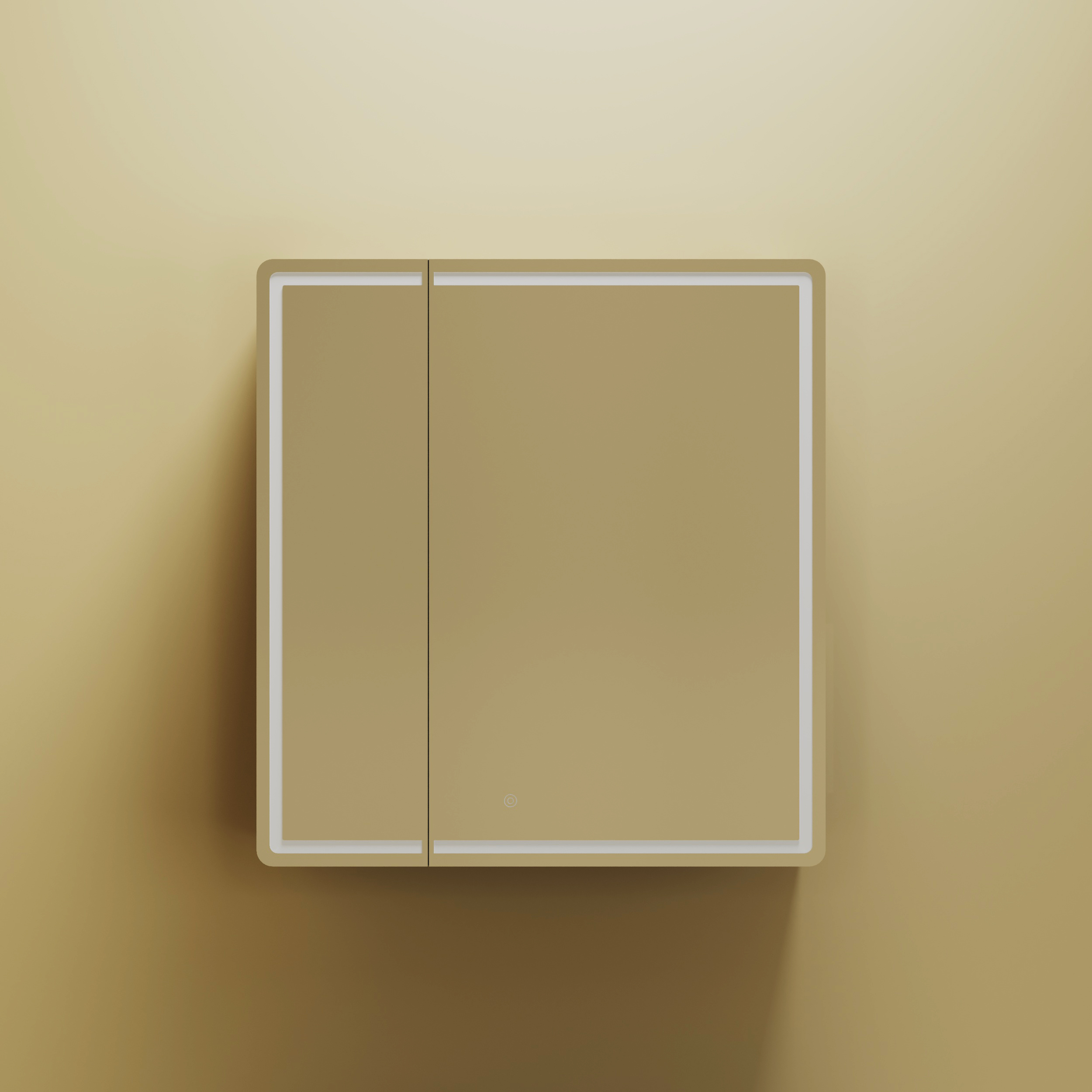 Зеркальный шкаф Sancos Блик (Mirror) MI70ECH 70x75 с подсветкой, дуб чарльстон