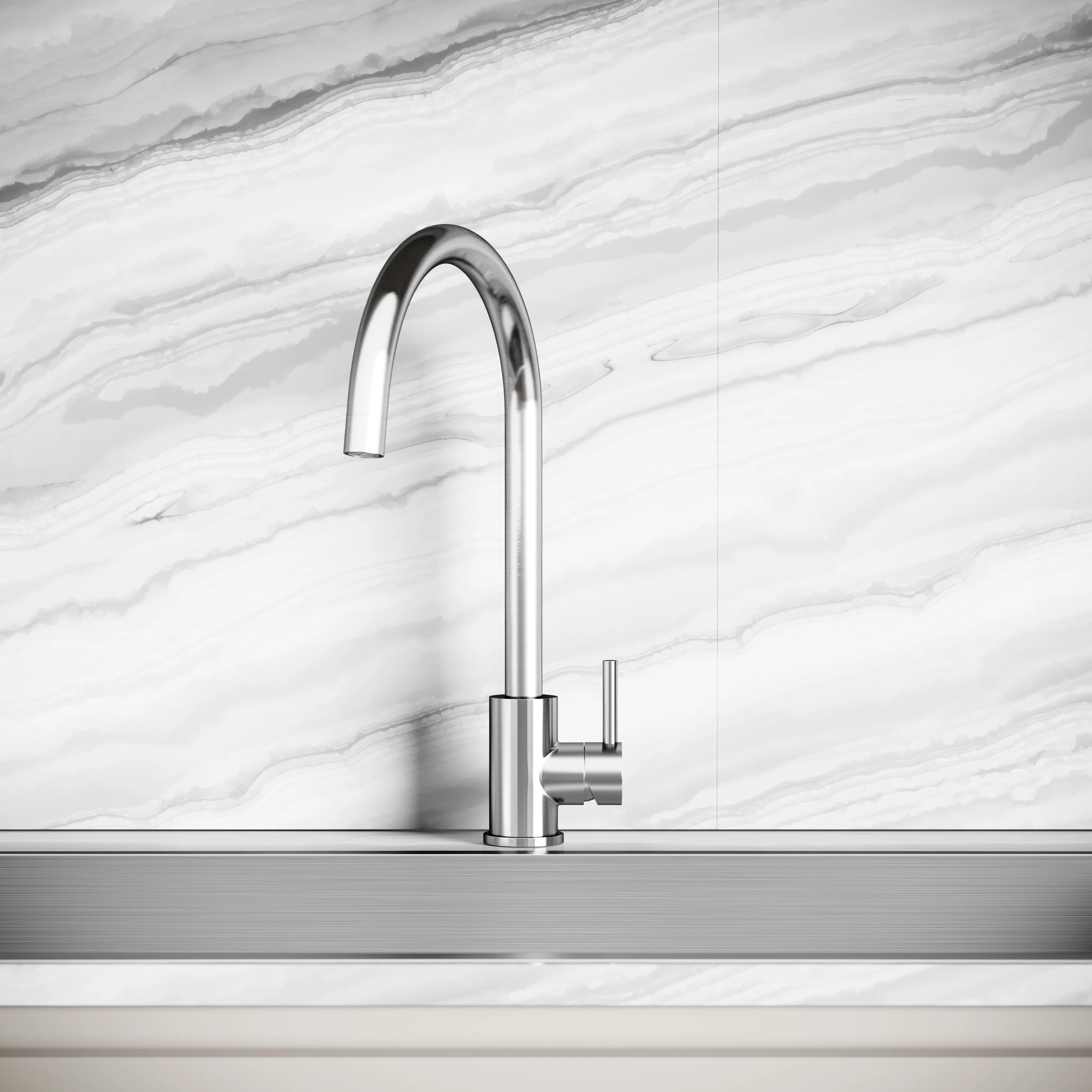 Смеситель для кухни Sancos Сталь (Stainless) SC12001SS нержавеющая сталь
