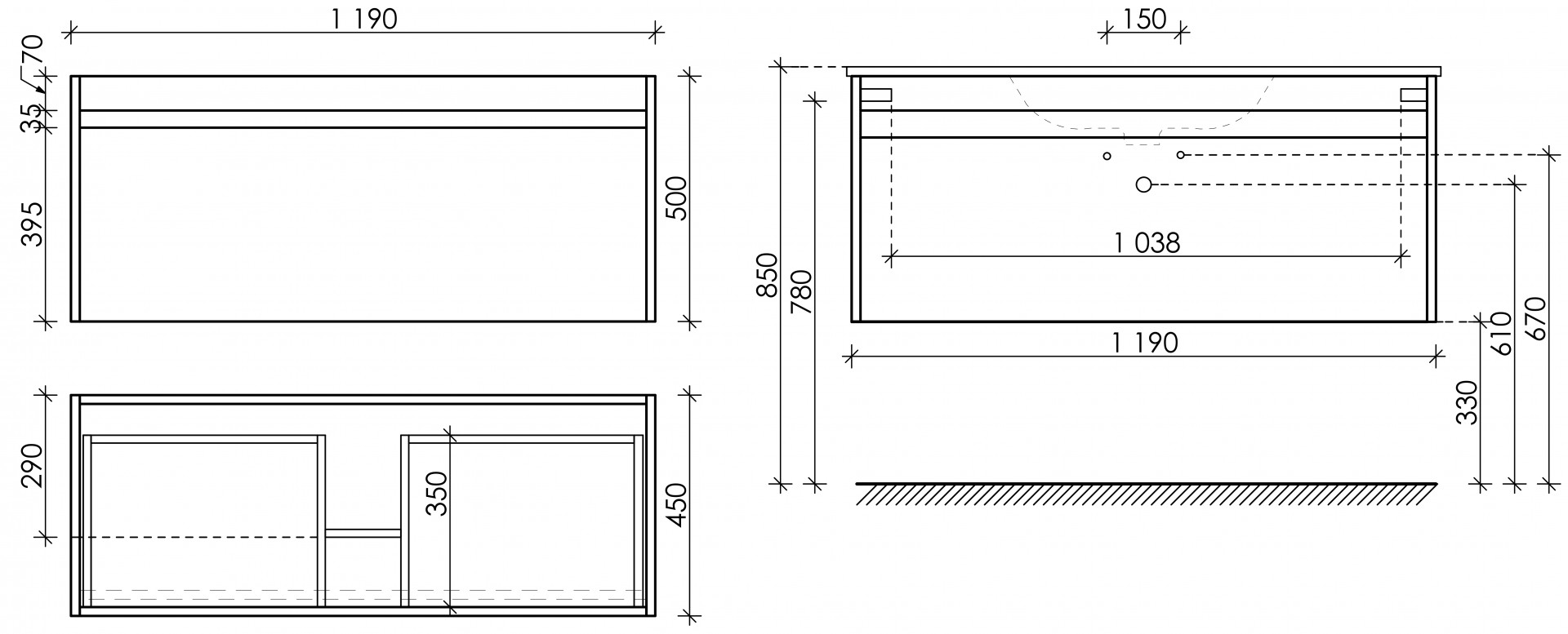 Тумба под раковину Sancos Ум (Smart) SM120-1W 120x45x50 белый глянцевый - фото 6