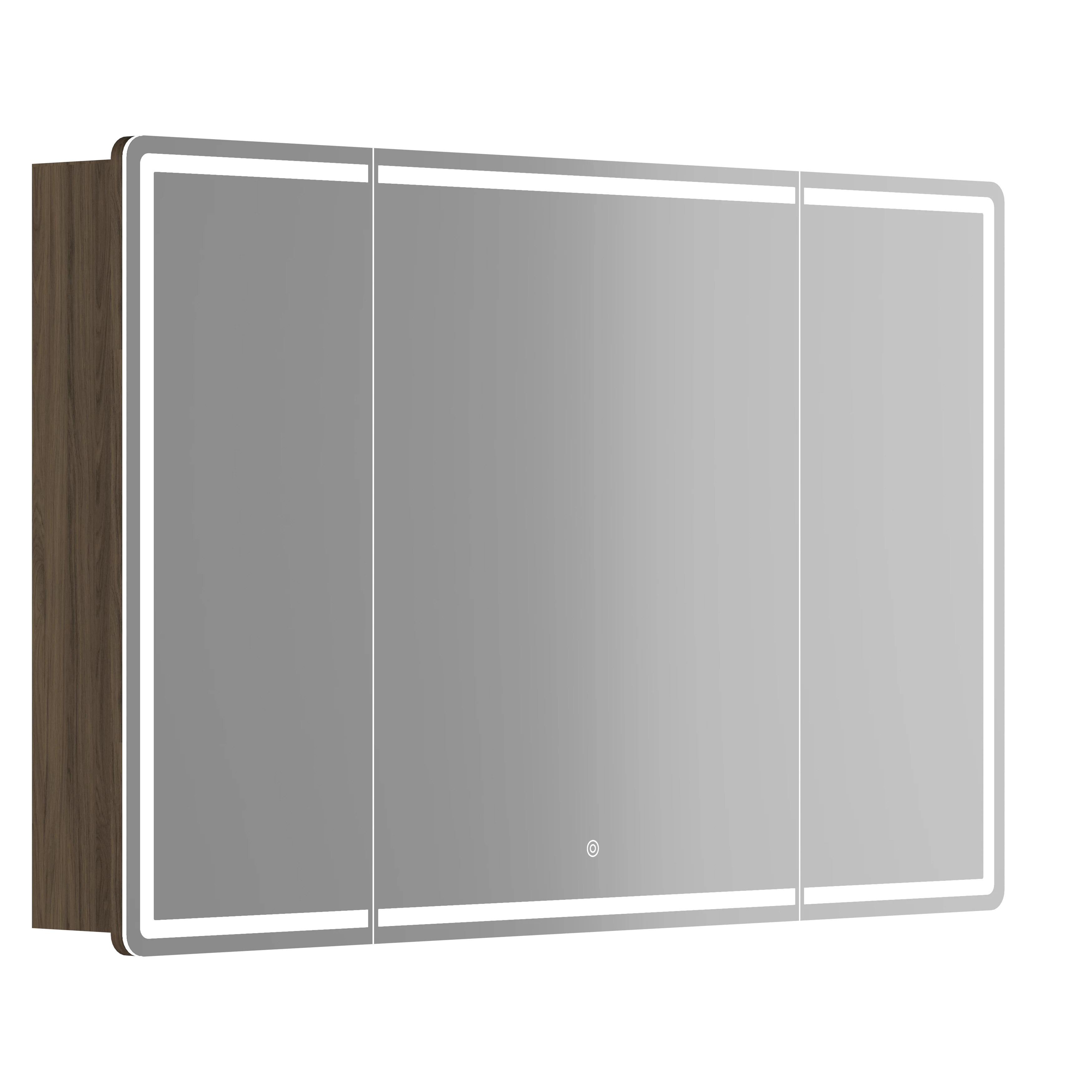 Зеркальный шкаф Sancos Блик (Mirror) MI120ECH 120x75 с подсветкой, дуб чарльстон