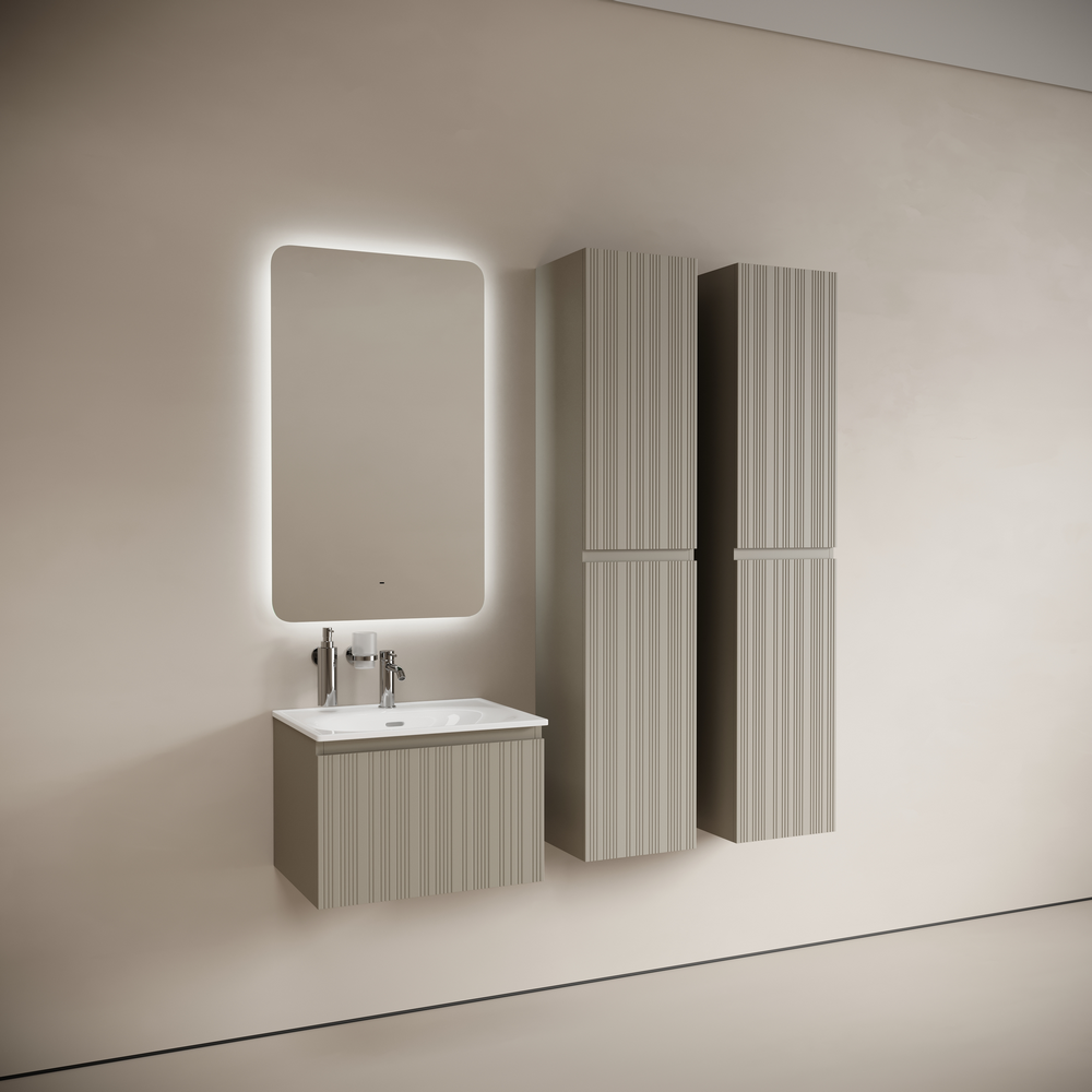 Тумба под раковину Sancos Код (Code) CD60GP 60x45x40 серая платина