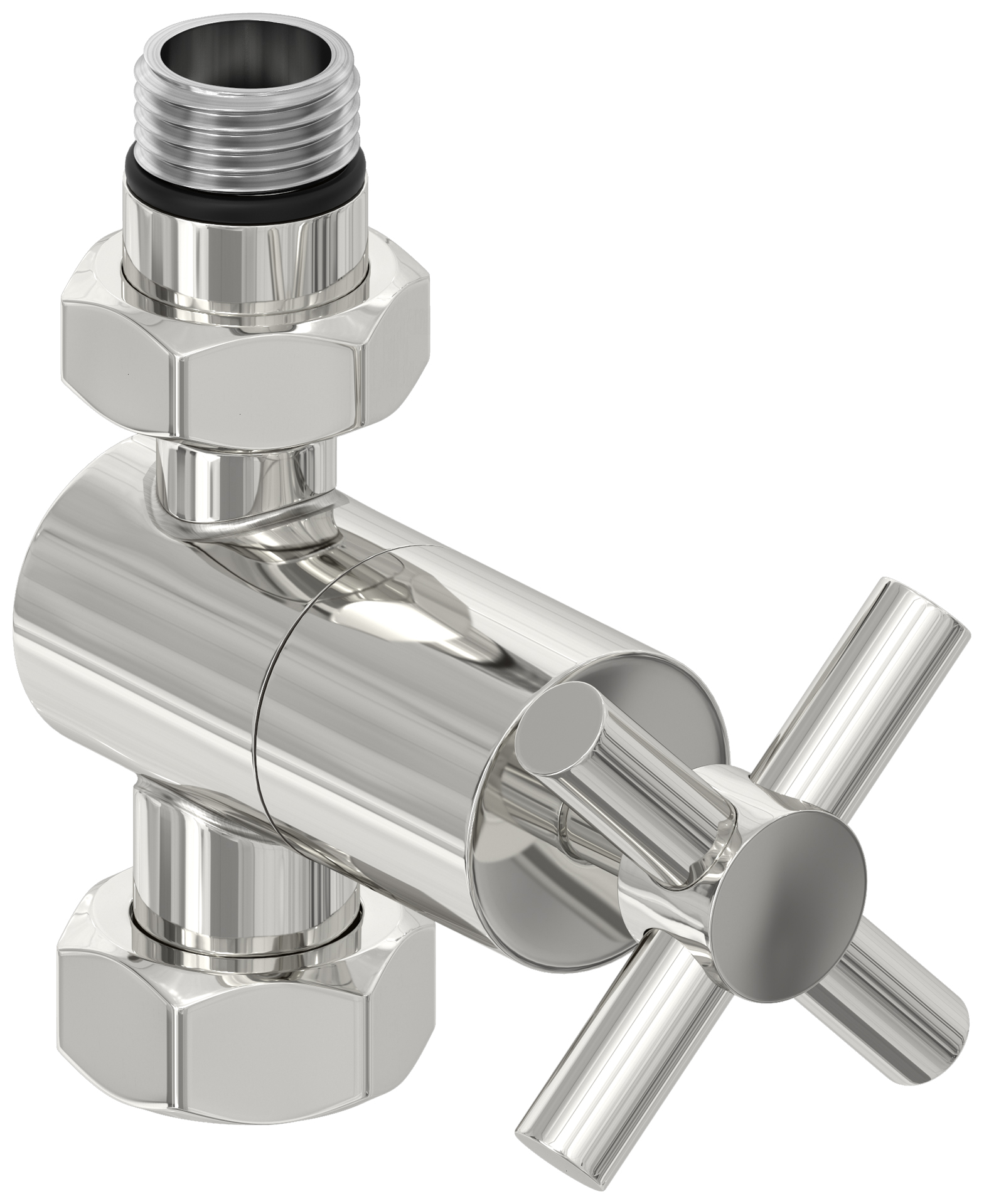 Комплектующие Сунержа DESIGN Вентиль прямой (крест) G 1/2" НР х G 3/4" НГ (Без покрытия)