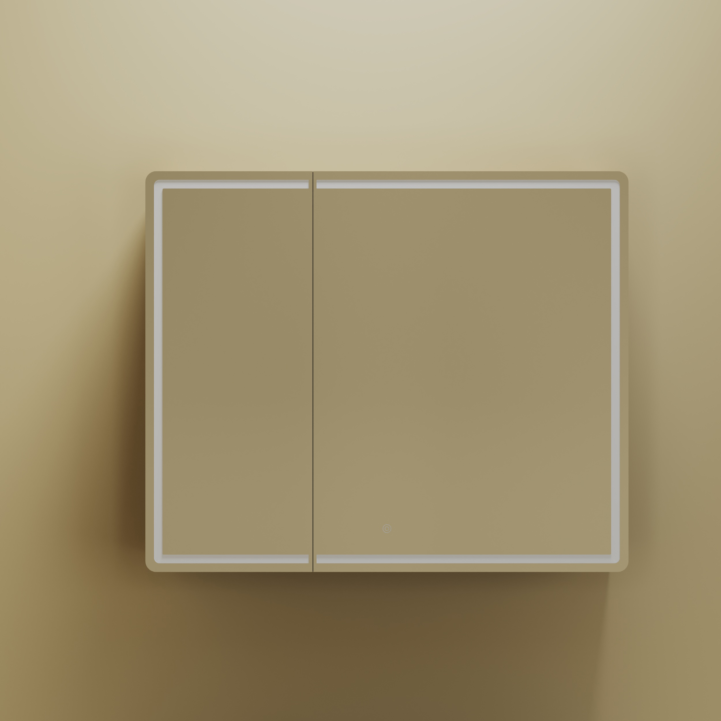 Зеркальный шкаф Sancos Блик (Mirror) MI90ECH 90x75 с подсветкой, дуб чарльстон