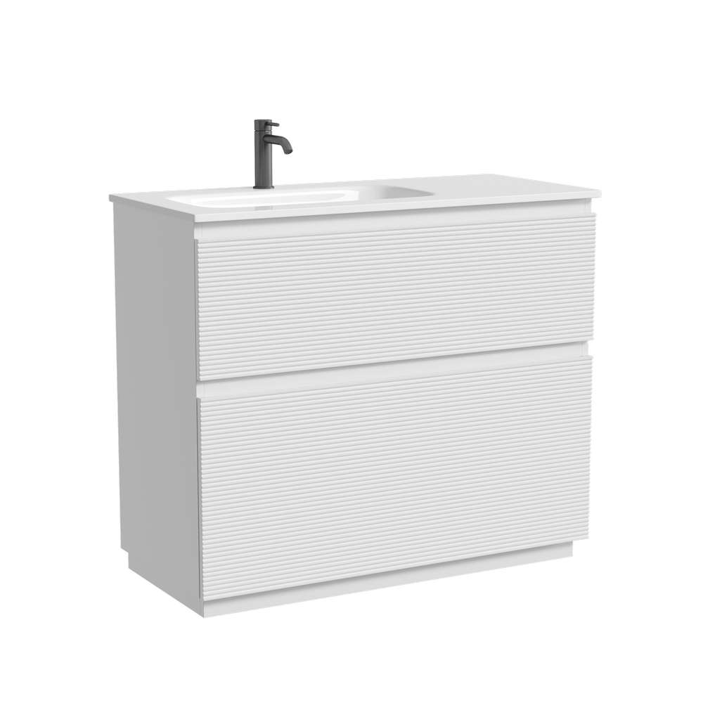 Тумба под раковину Sancos Фолк напольный (Folk Floor) FL100FLW 100x45x85 белый матовый (bianco)