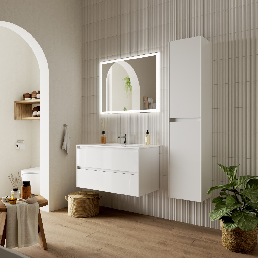Тумба под раковину Sancos Сто (Cento) CN90W 90x45x50 белый глянцевый