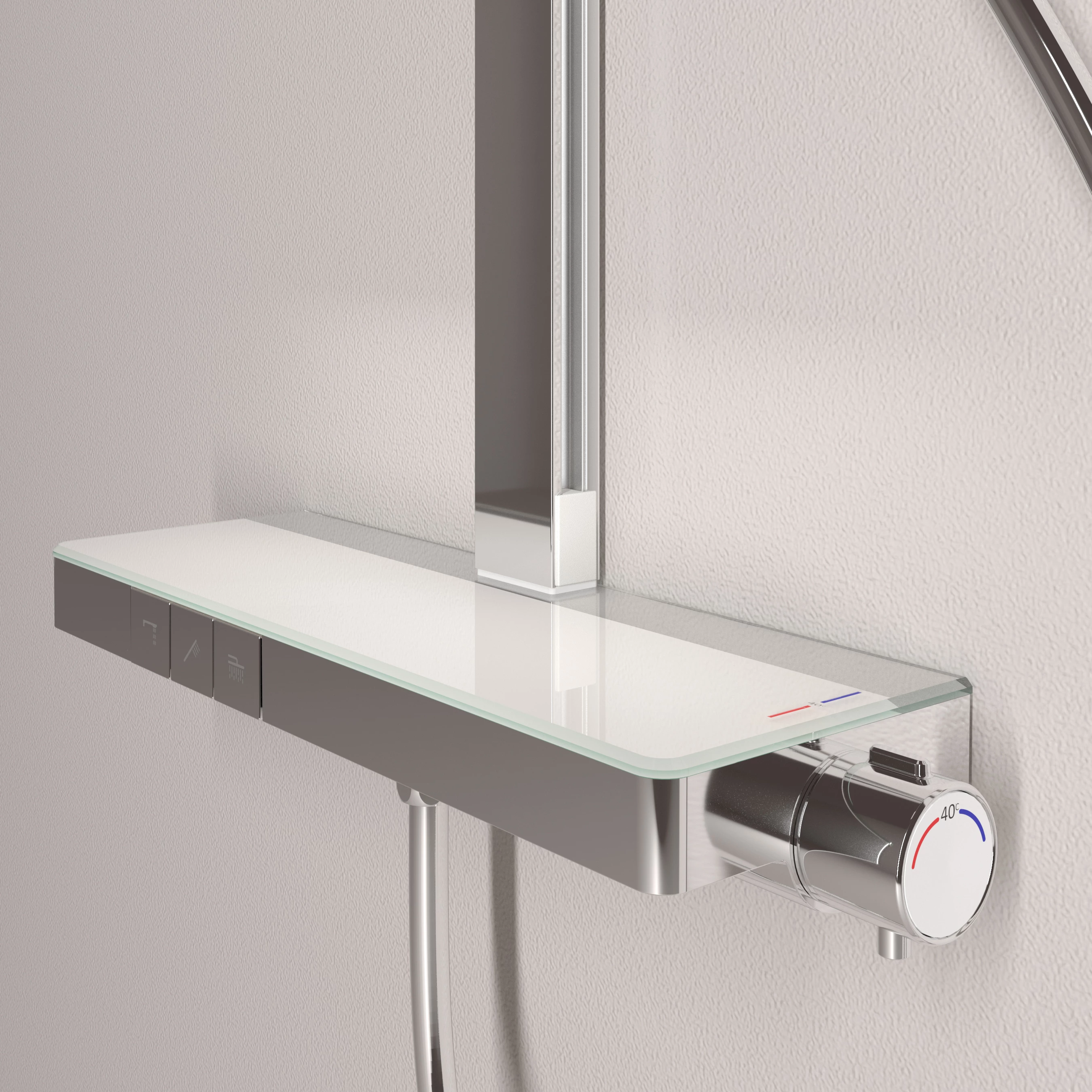Душевая стойка Sancos Vos SC6100CH с термостатом, с изливом, хром - фото 6
