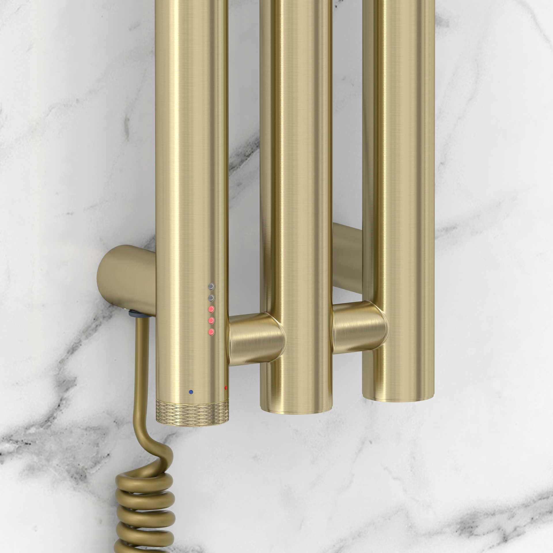 Электрические полотенцесушители Сунержа DESIGN ЭПС "ТЕРЦИЯ 4.0" 1200х106 левый (Брашированная шампань)